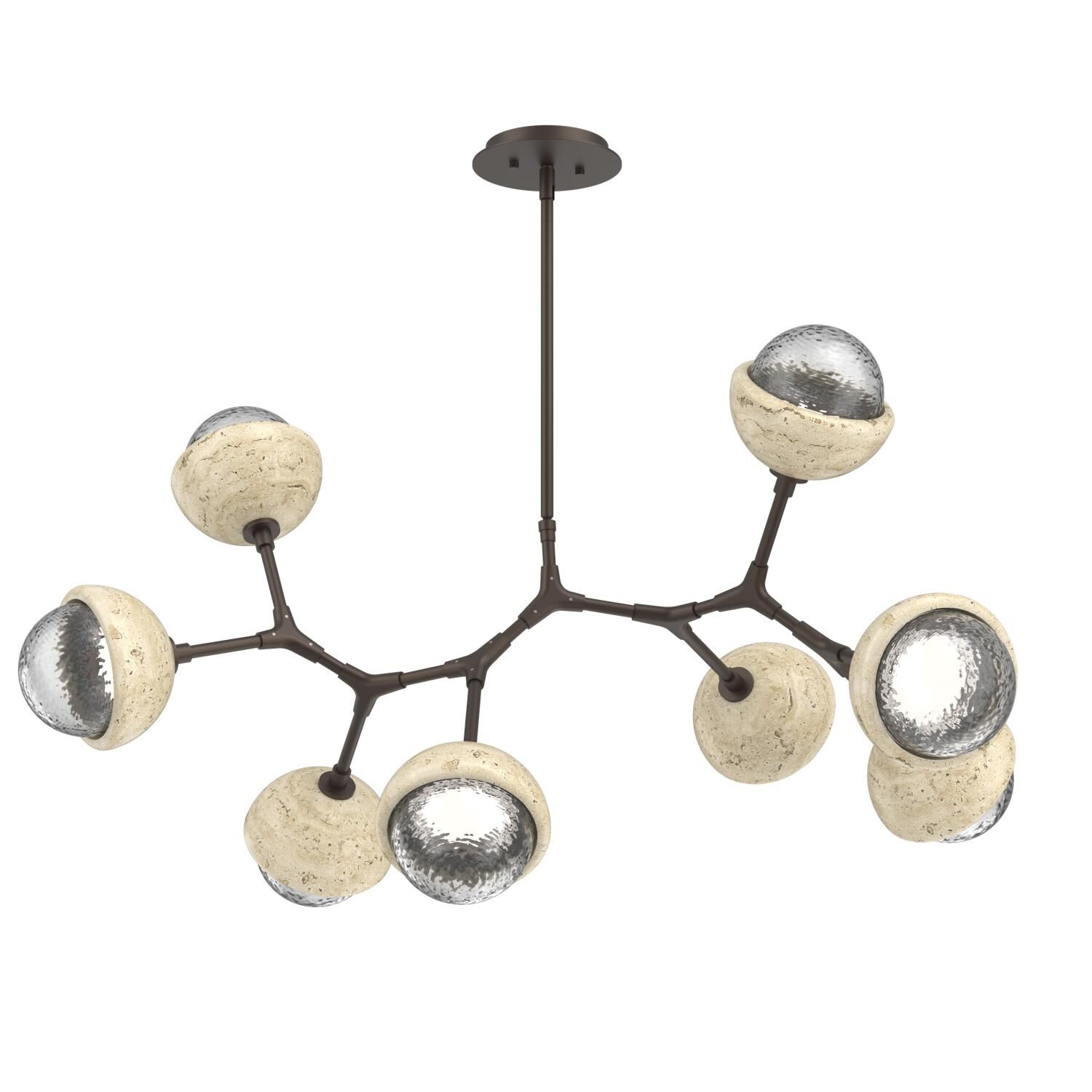Levi Wilson Cabochon 38 Inch Linear Suspension Light by Hammerton Studio