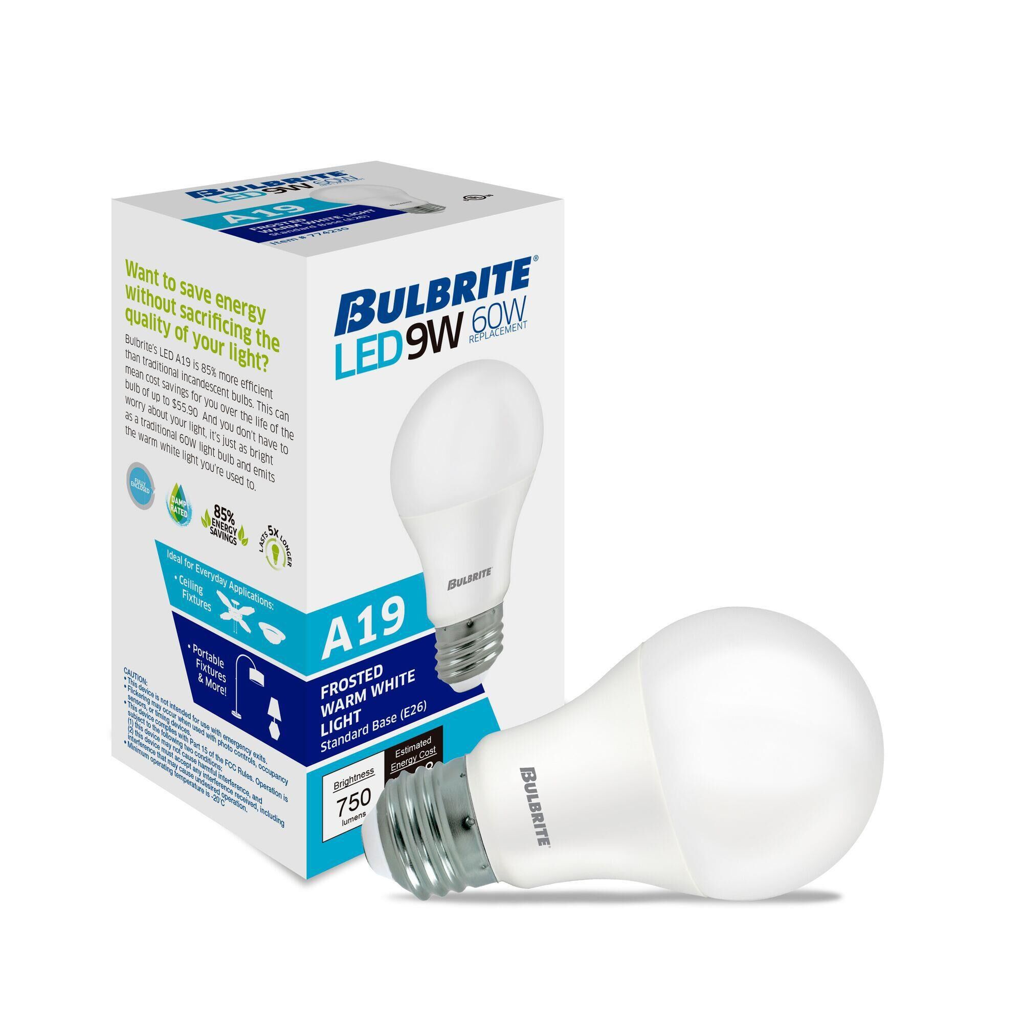 Medium Base E26 A19 2700K 8.50 Watt LED Bulb by Bulbrite