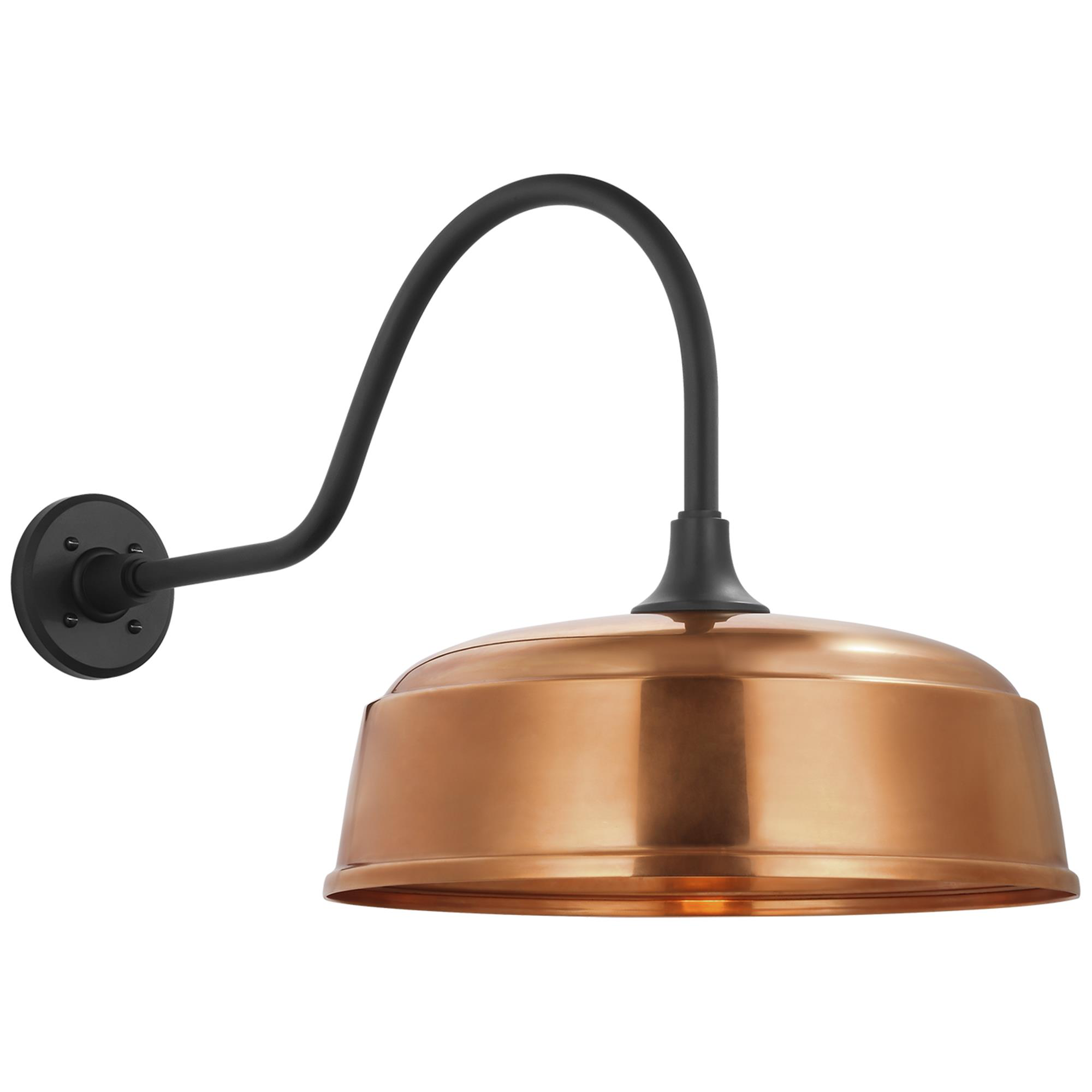 Shown in Matte Black finish and Copper shade