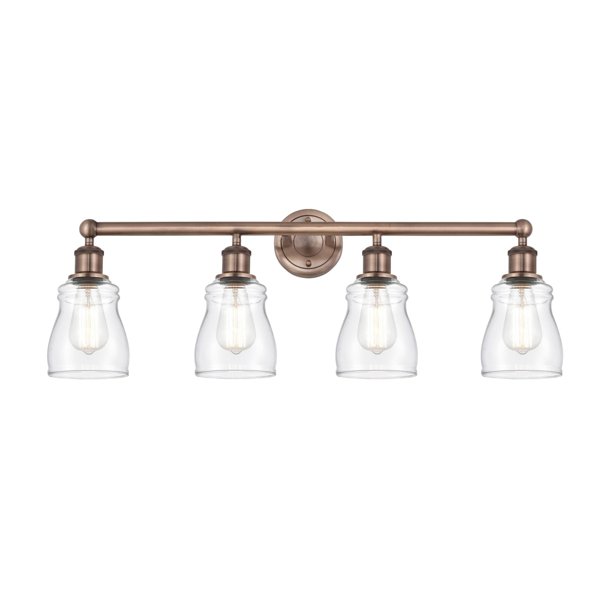 Shown in Antique Copper finish and Clear glass
