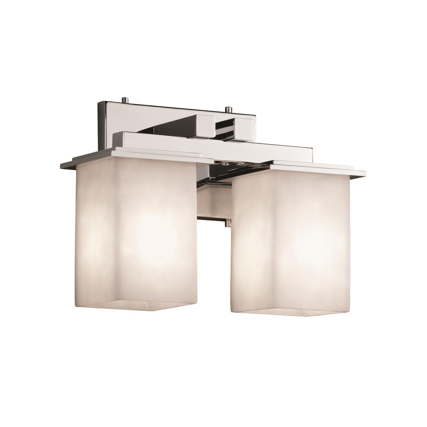 Shown in Polished Chrome finish and Clouds Resin glass and Square with Flat Rim (CLD) shade and Square with Flat Rim accent