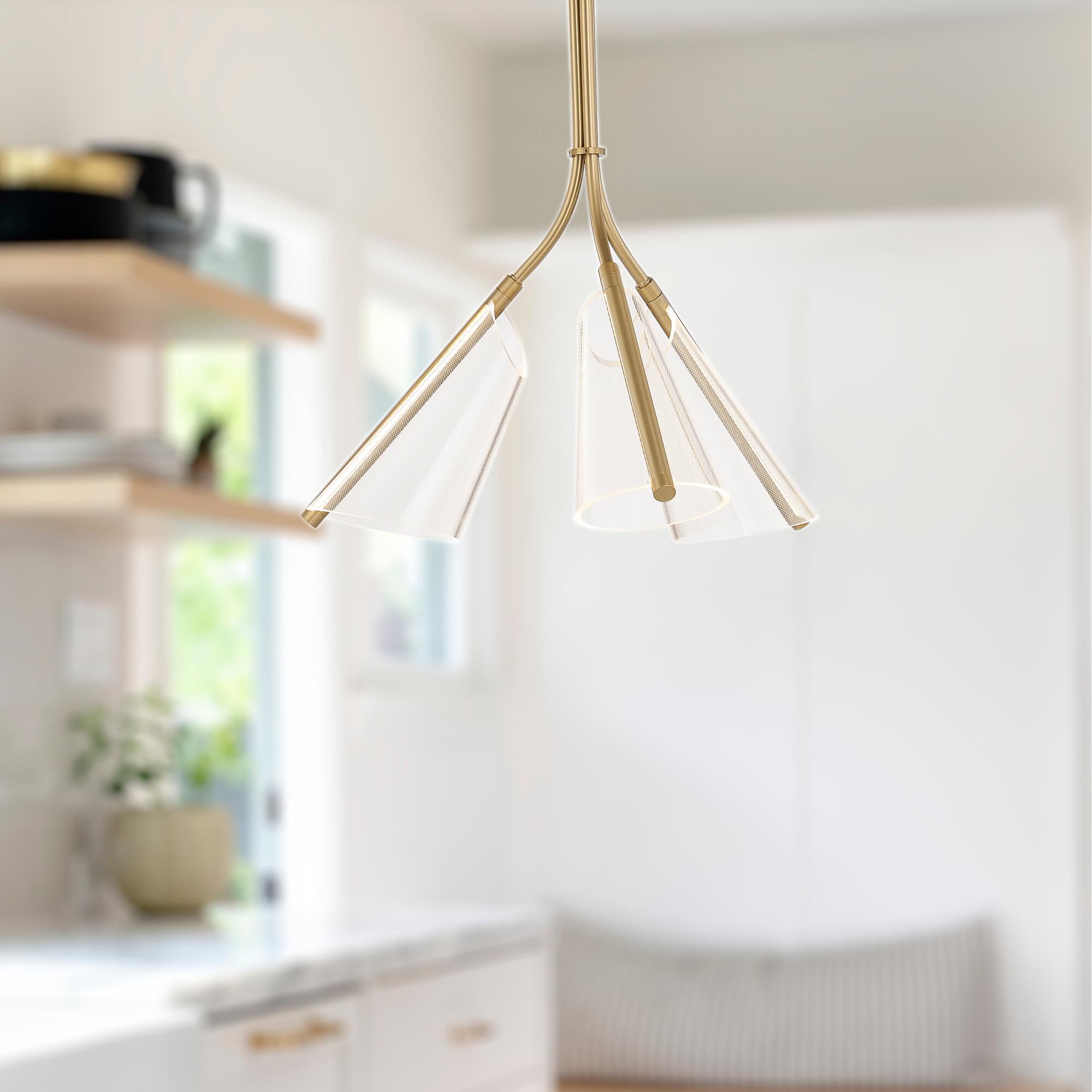 Shown in Brushed Gold finish