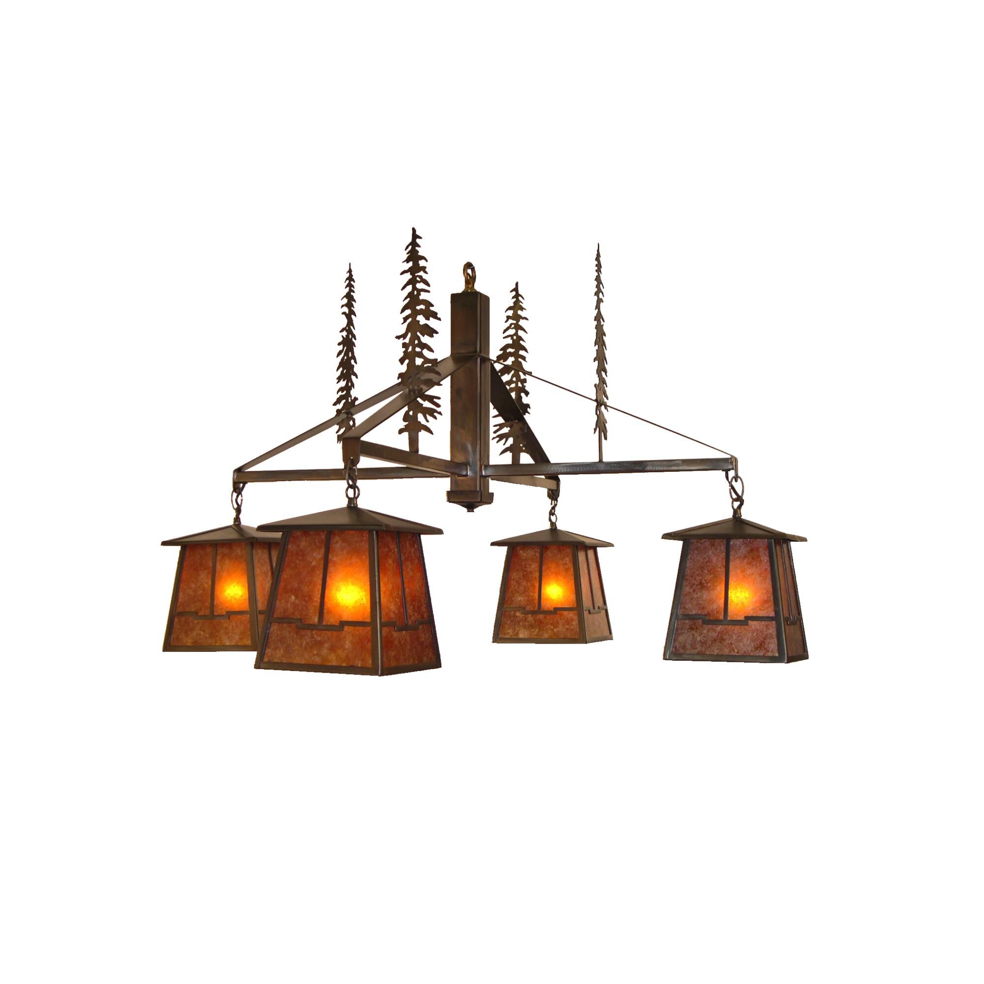 Tall Pines Valley View 40 Inch 4 Light Chandelier by Meyda Lighting