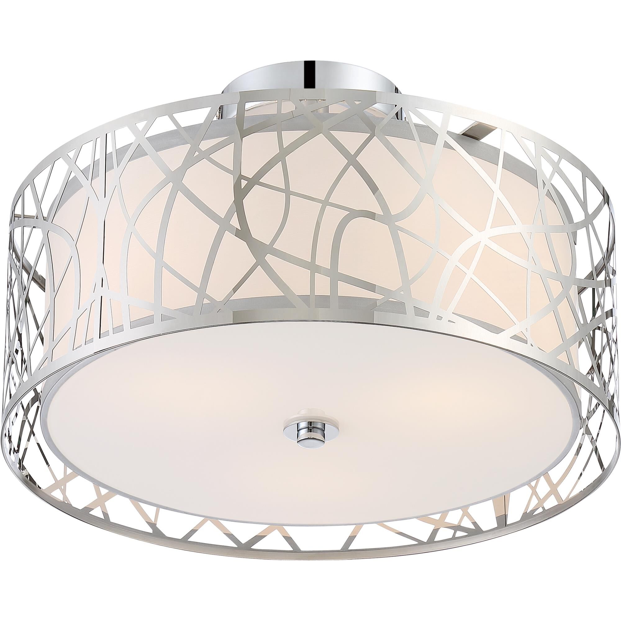 Platinum Collection Abode 15 Inch 3 Light Semi Flush Mount by Quoizel