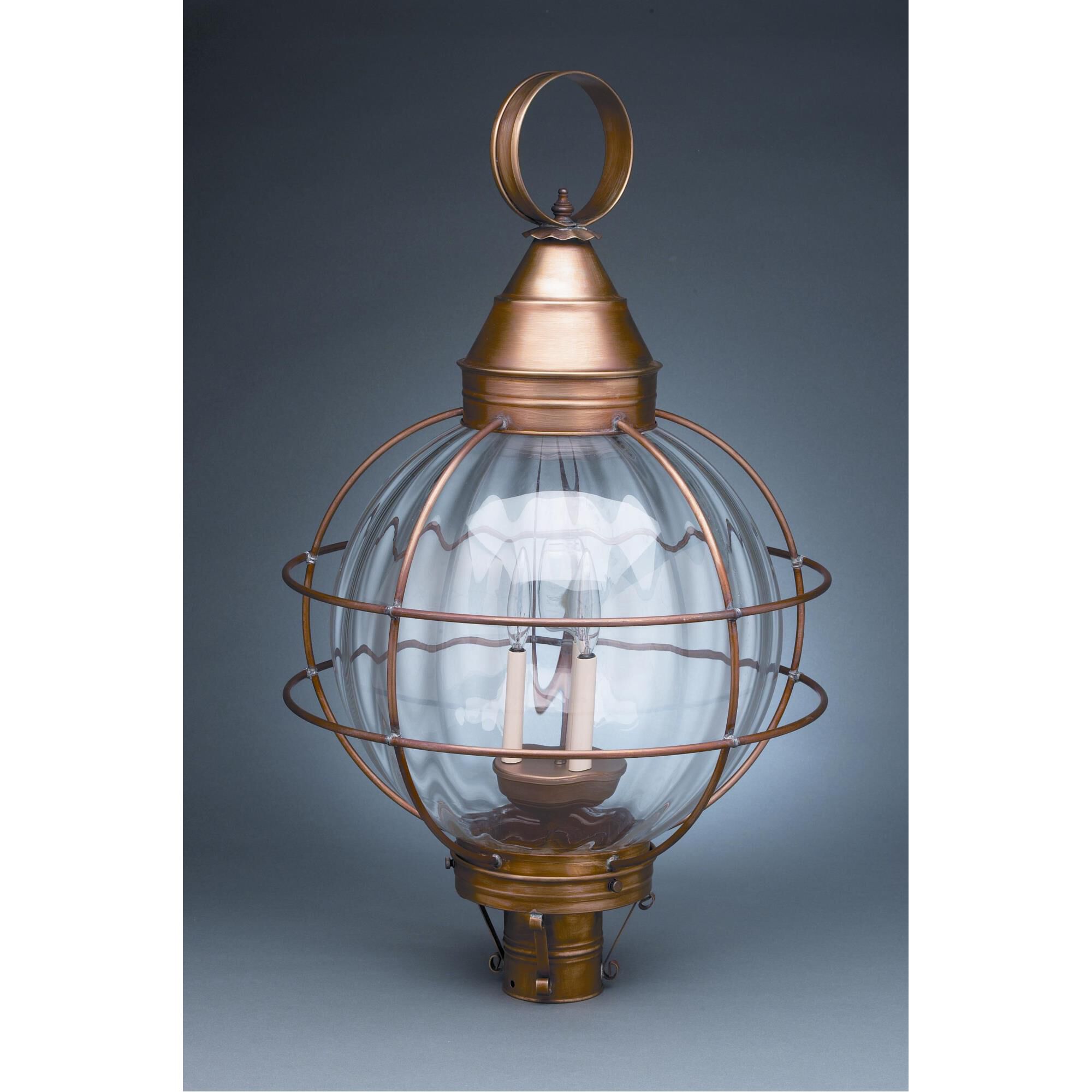 Onion 30 Inch Tall 3 Light Outdoor Post Lamp by Northeast Lantern