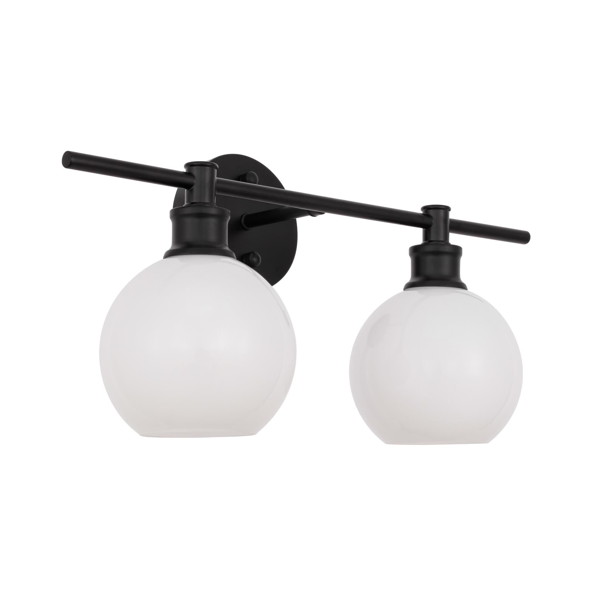 Shown in Black finish and Frosted White  glass