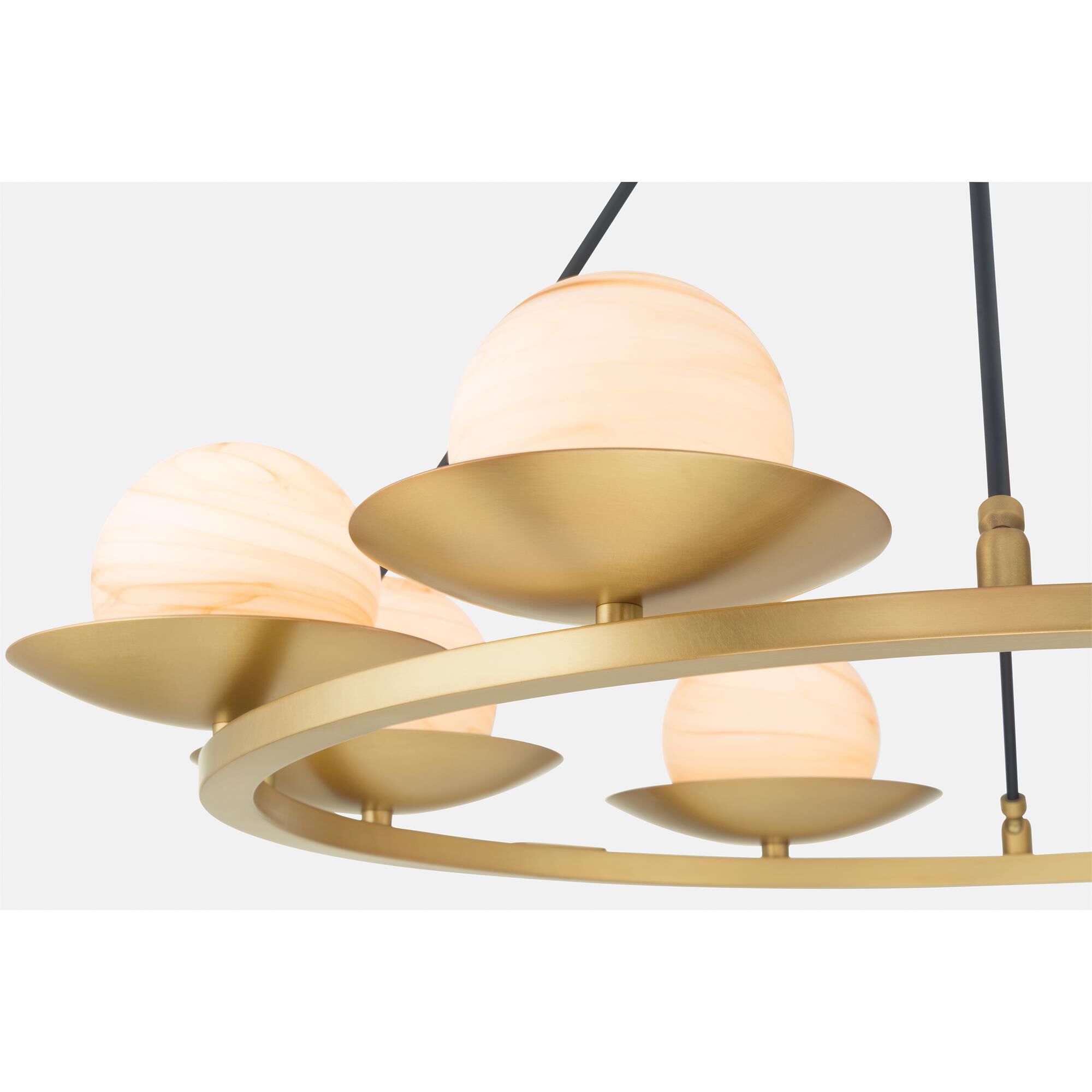 Shown in Legacy Brass finish and Etched Amber Swirl glass