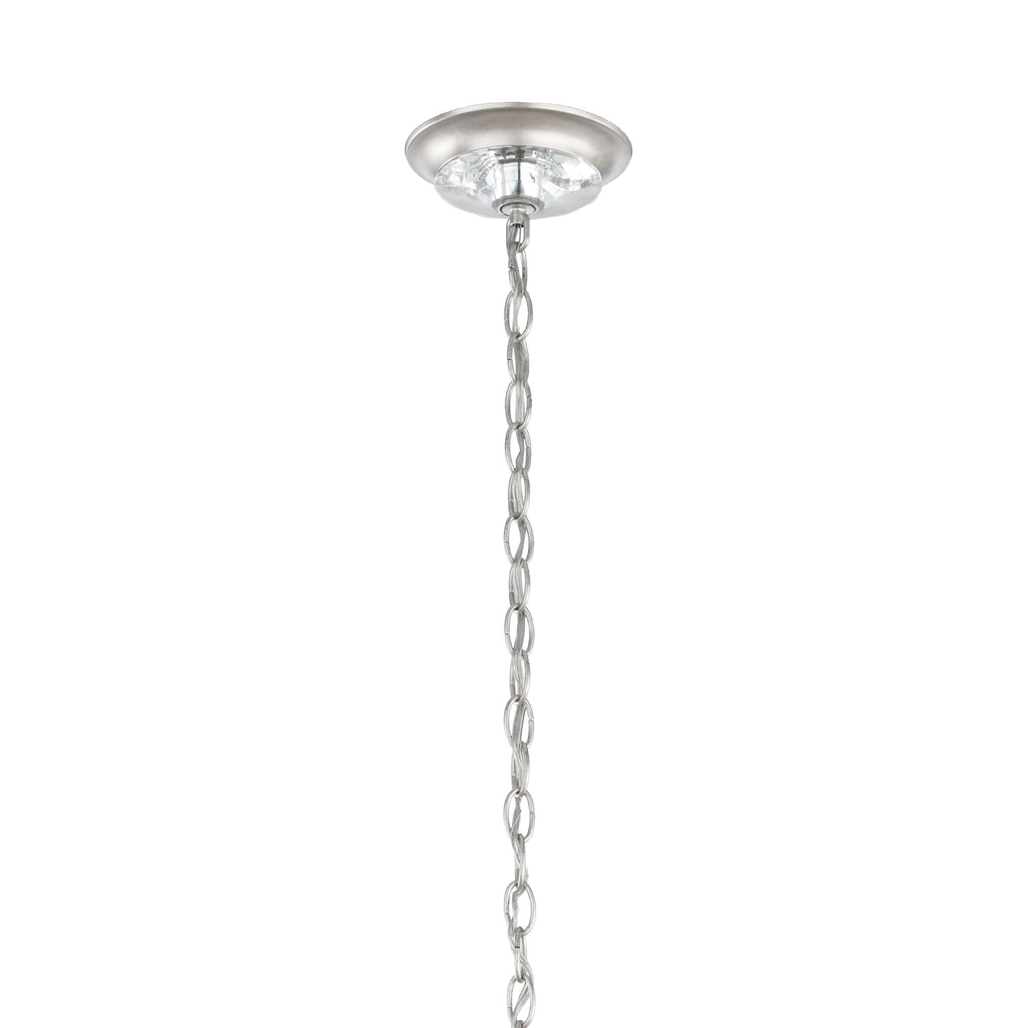 Shown in Antique Silver finish and Clear Optic crystal