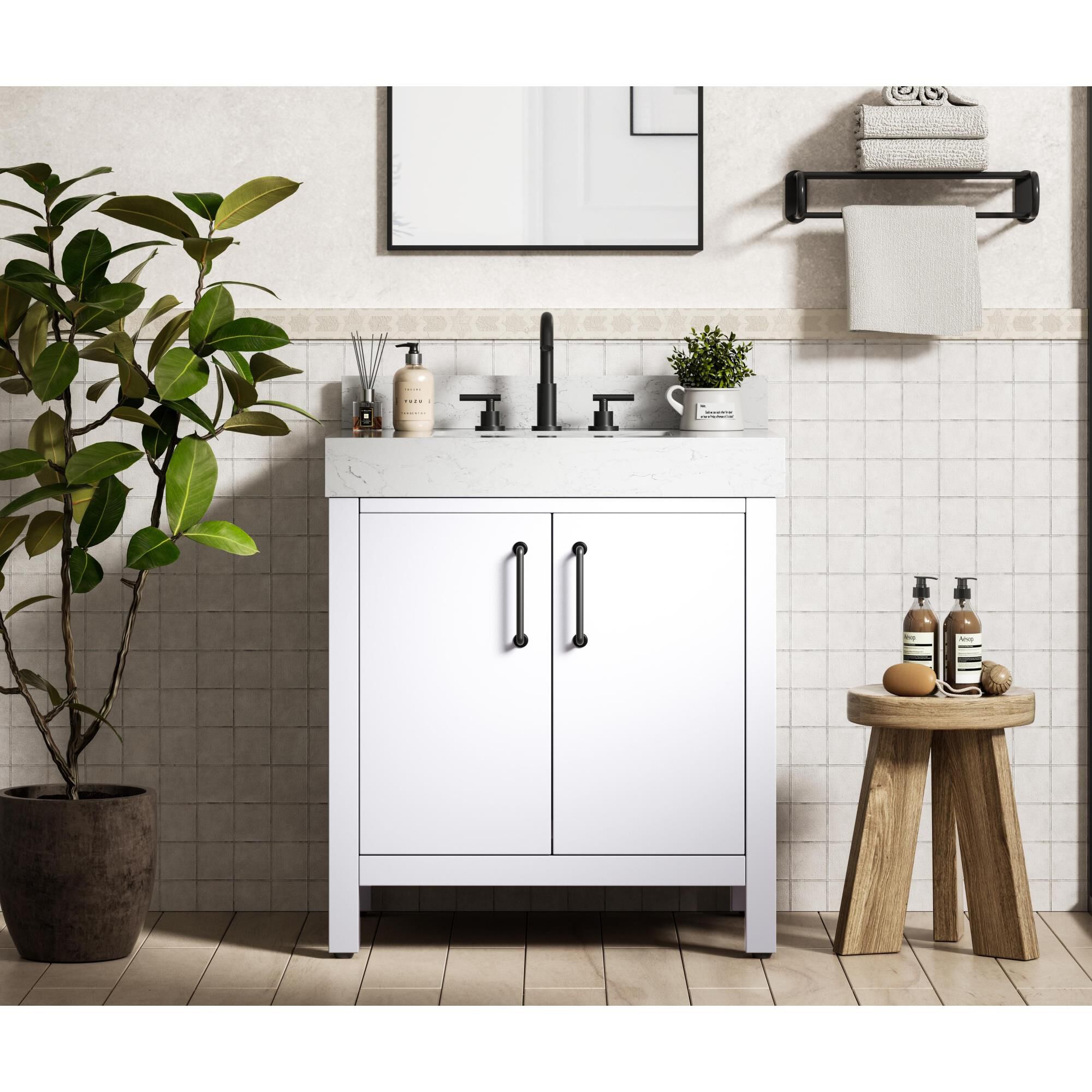 Shown in White finish