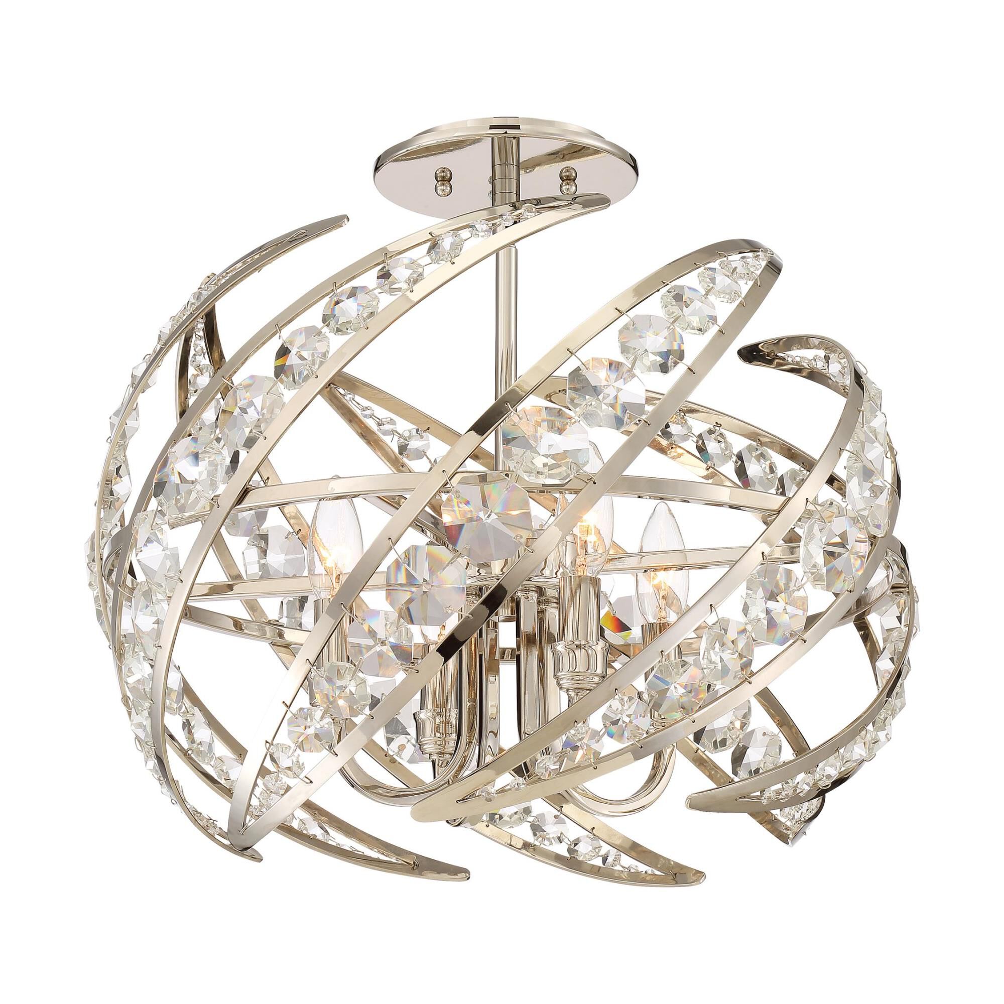 Platinum Collection Crescent 18 Inch Large Pendant by Quoizel