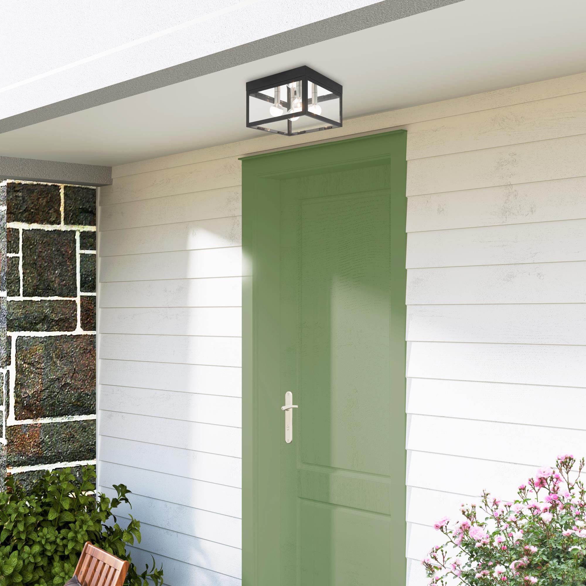 Shown in Scandinavian Gray finish and Clear glass