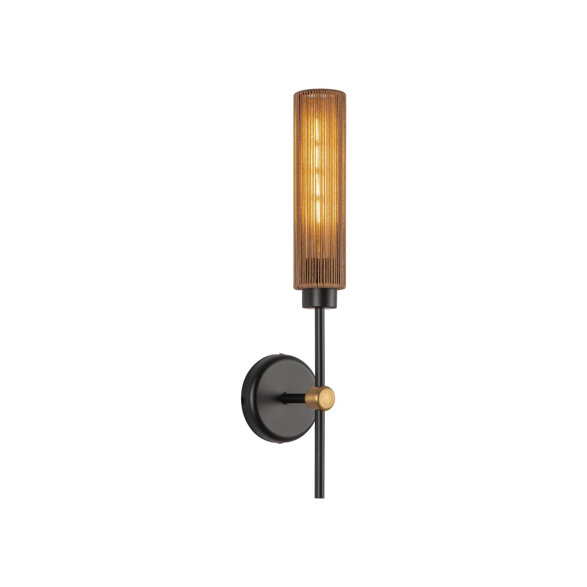 Shown in Matte Black finish and Tan Jute Cotton shade