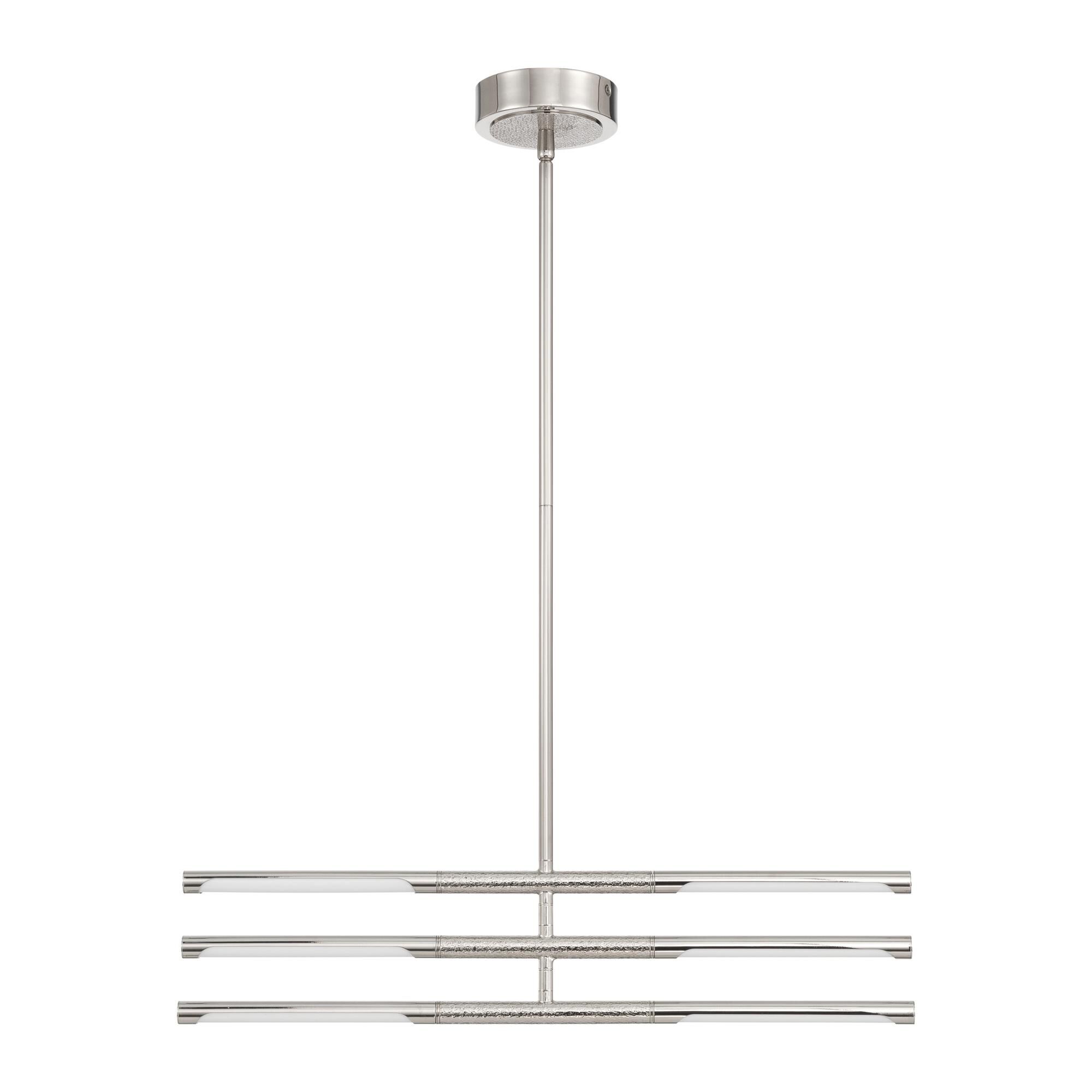 Shown in Polished Nickel finish and White glass