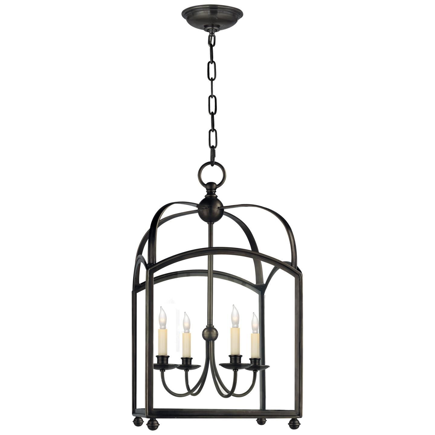 Shown in Bronze finish and Clear glass 