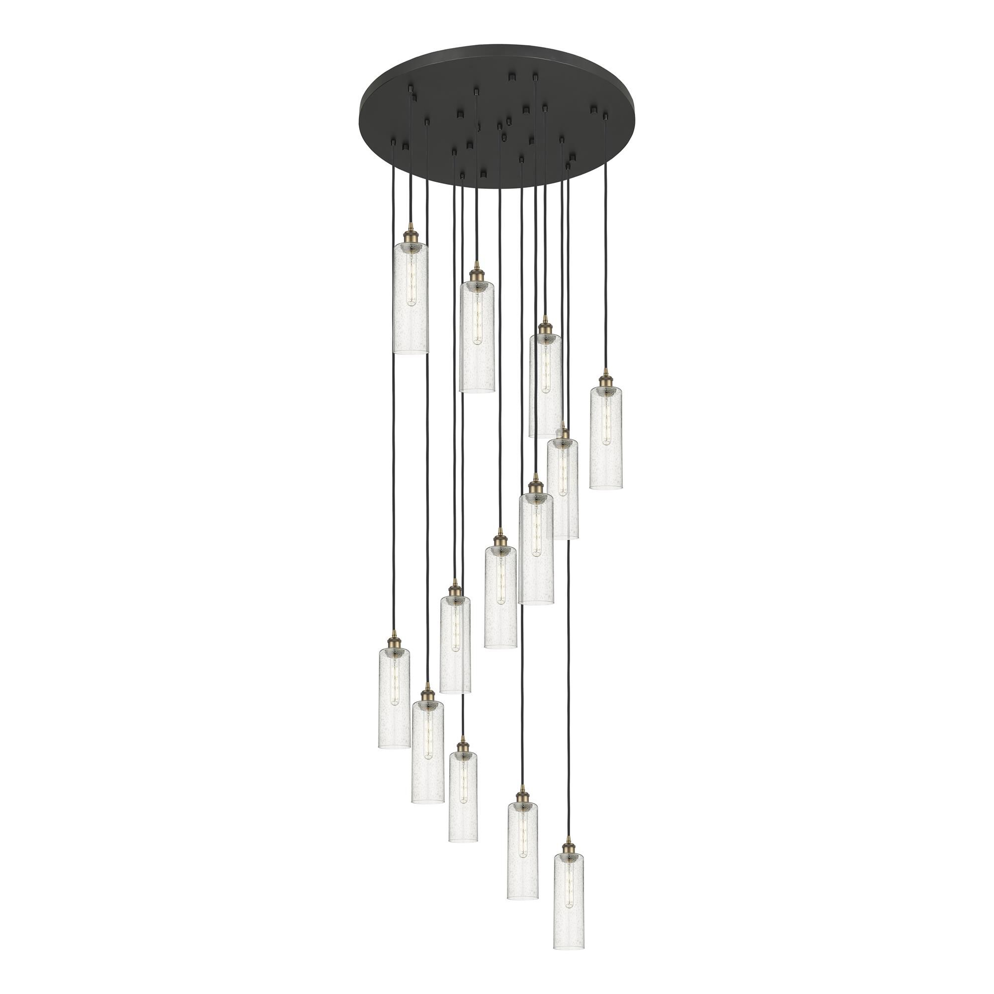 Shown in Brushed Brass finish and Seedy shade