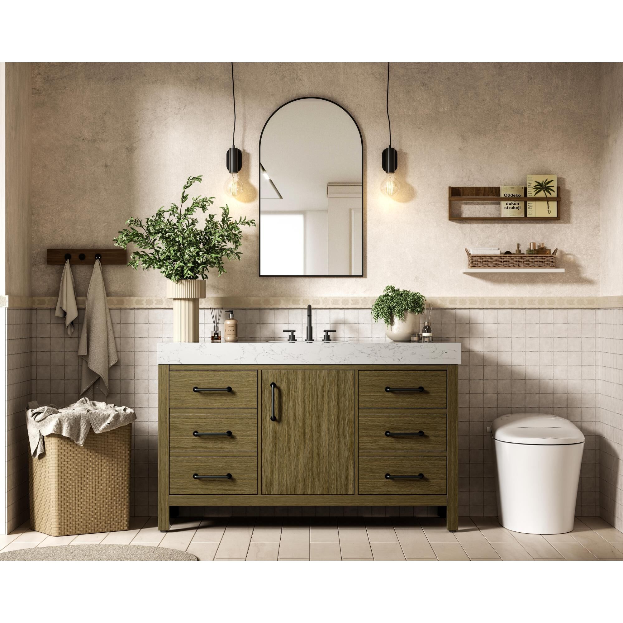 Nathan 54 Inch Bath Vanity by Elegant Dcor