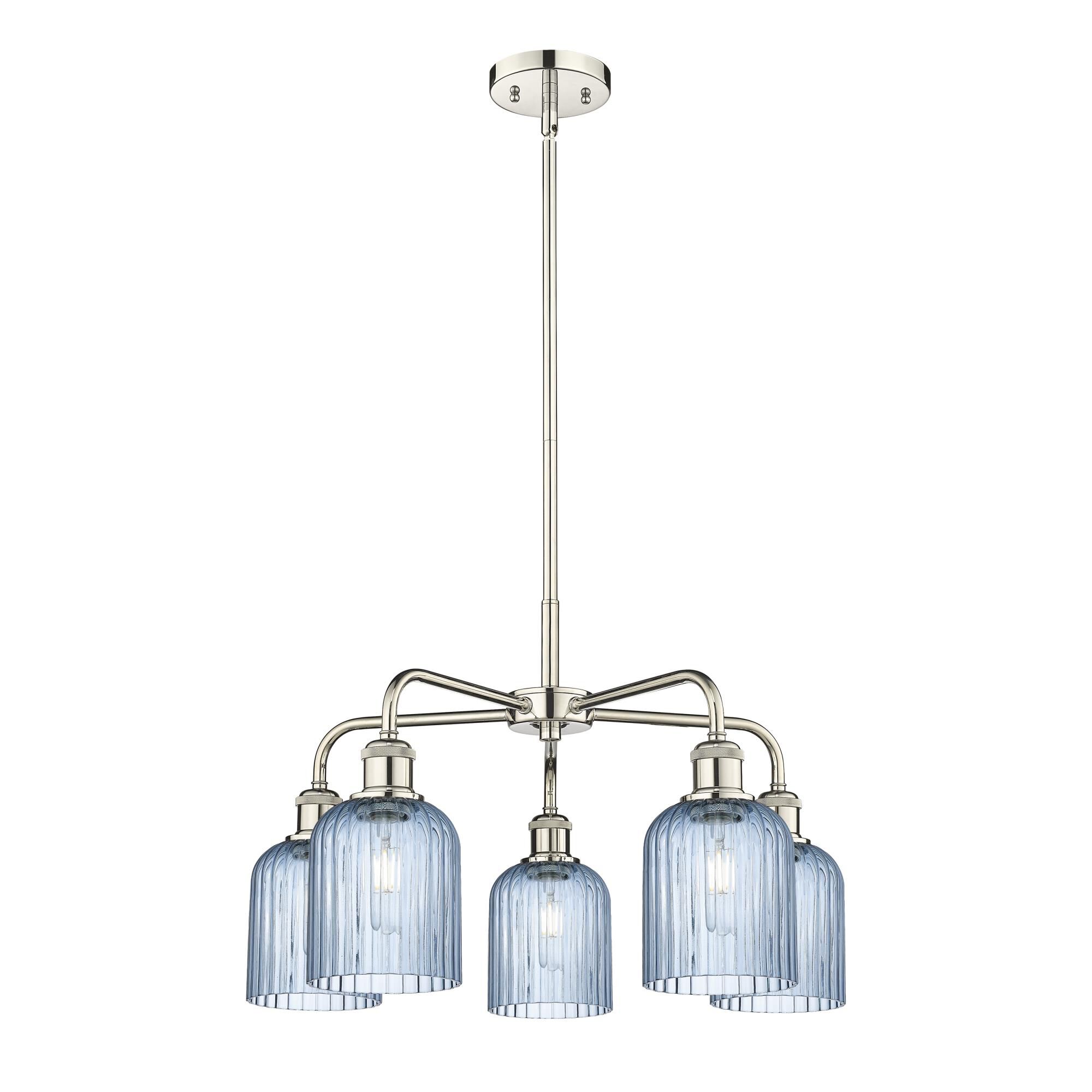 Shown in Polished Nickel finish and Princess Blue shade