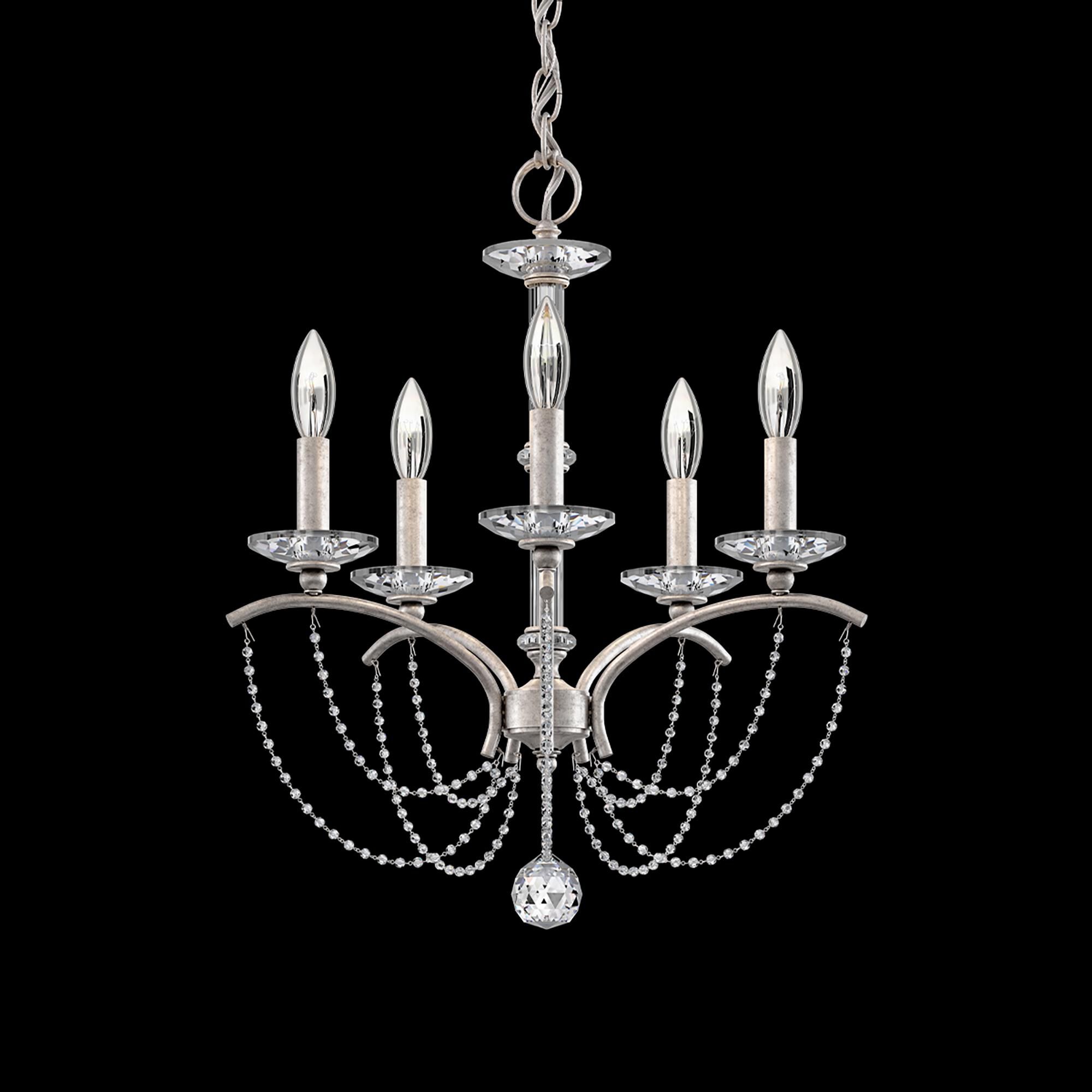 Shown in Antique Silver finish and Clear Optic crystal