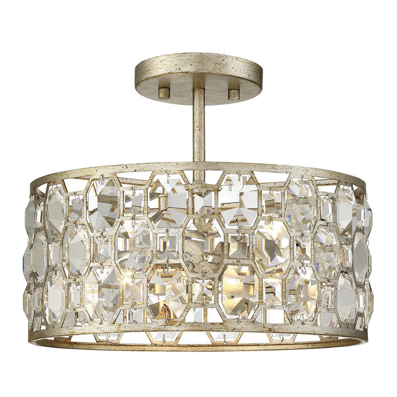 13 Inch 2 Light LED Semi Flush Mount by Meridian Lighting