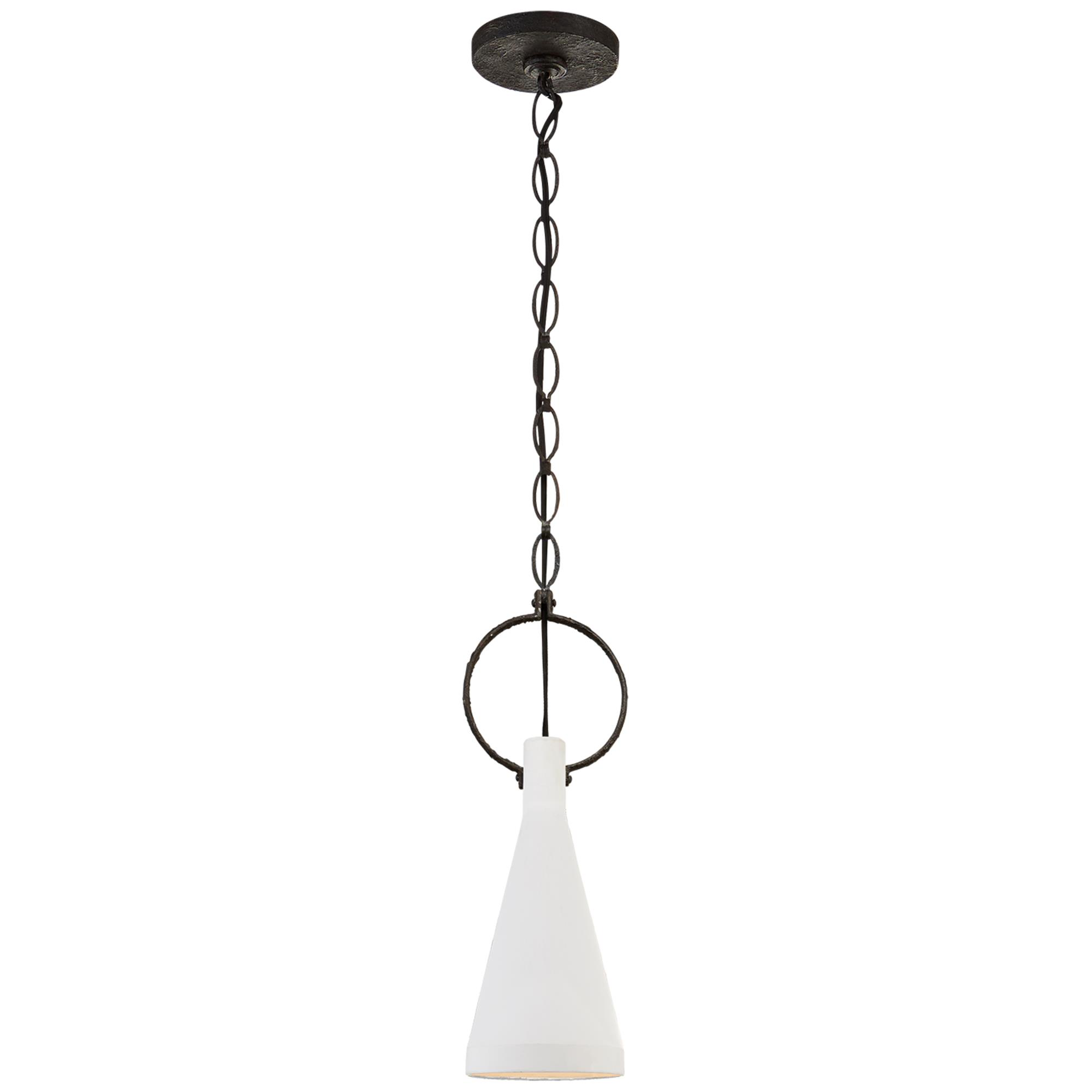 Shown in Natural Rusted Iron finish and Plaster White shade
