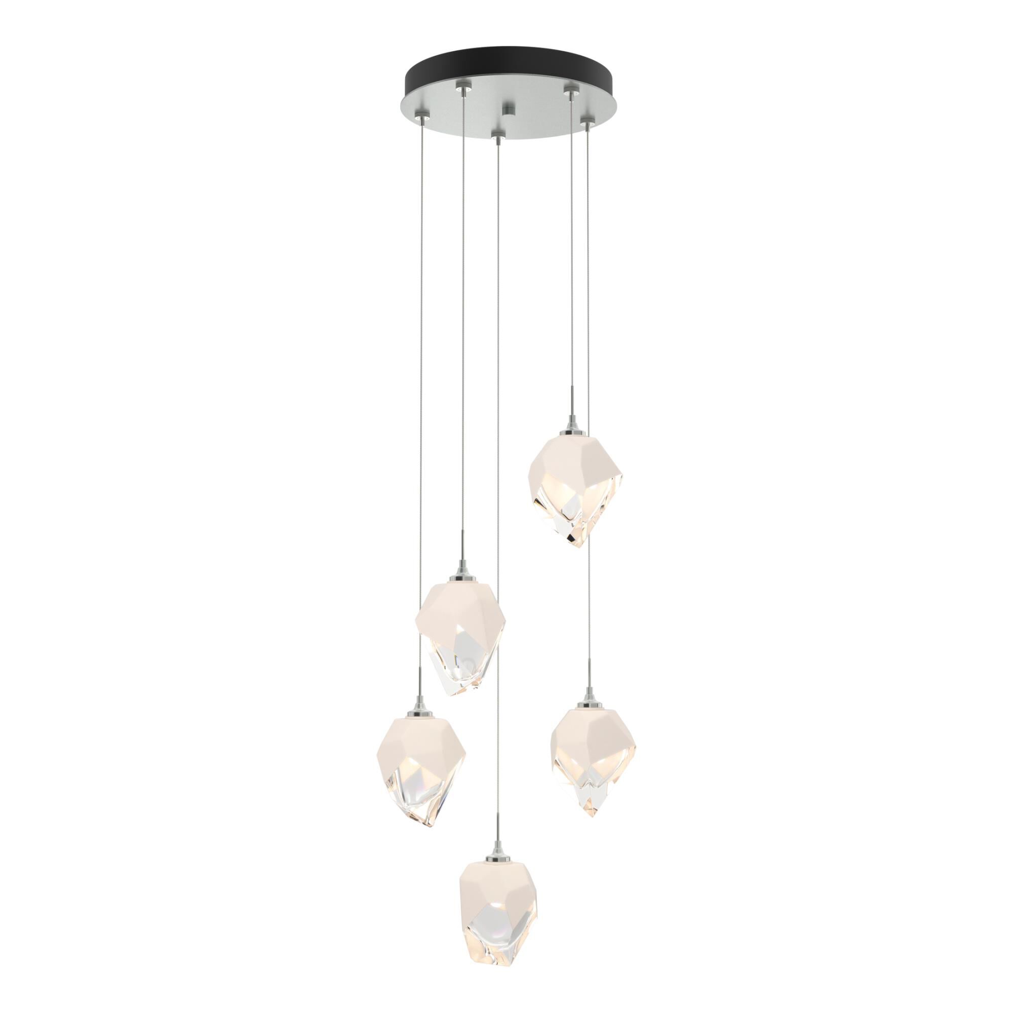 Shown in Vintage Platinum finish and White glass and White Glass shade