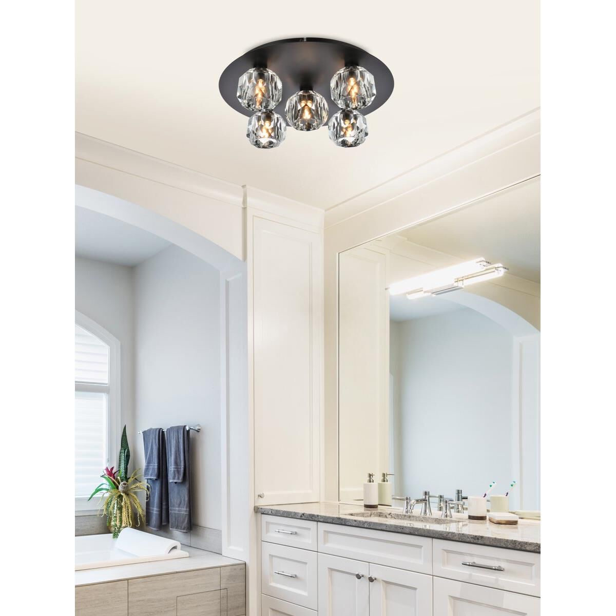 Graham 16 Inch 5 Light LED Flush Mount by Elegant Lighting