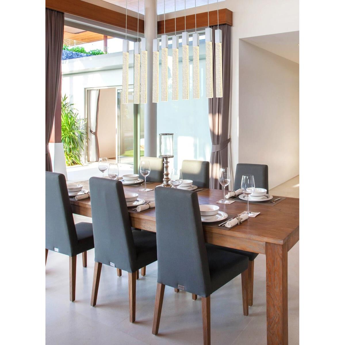 Weston 42 Inch 10 Light LED Linear Suspension Light by Elegant Lighting