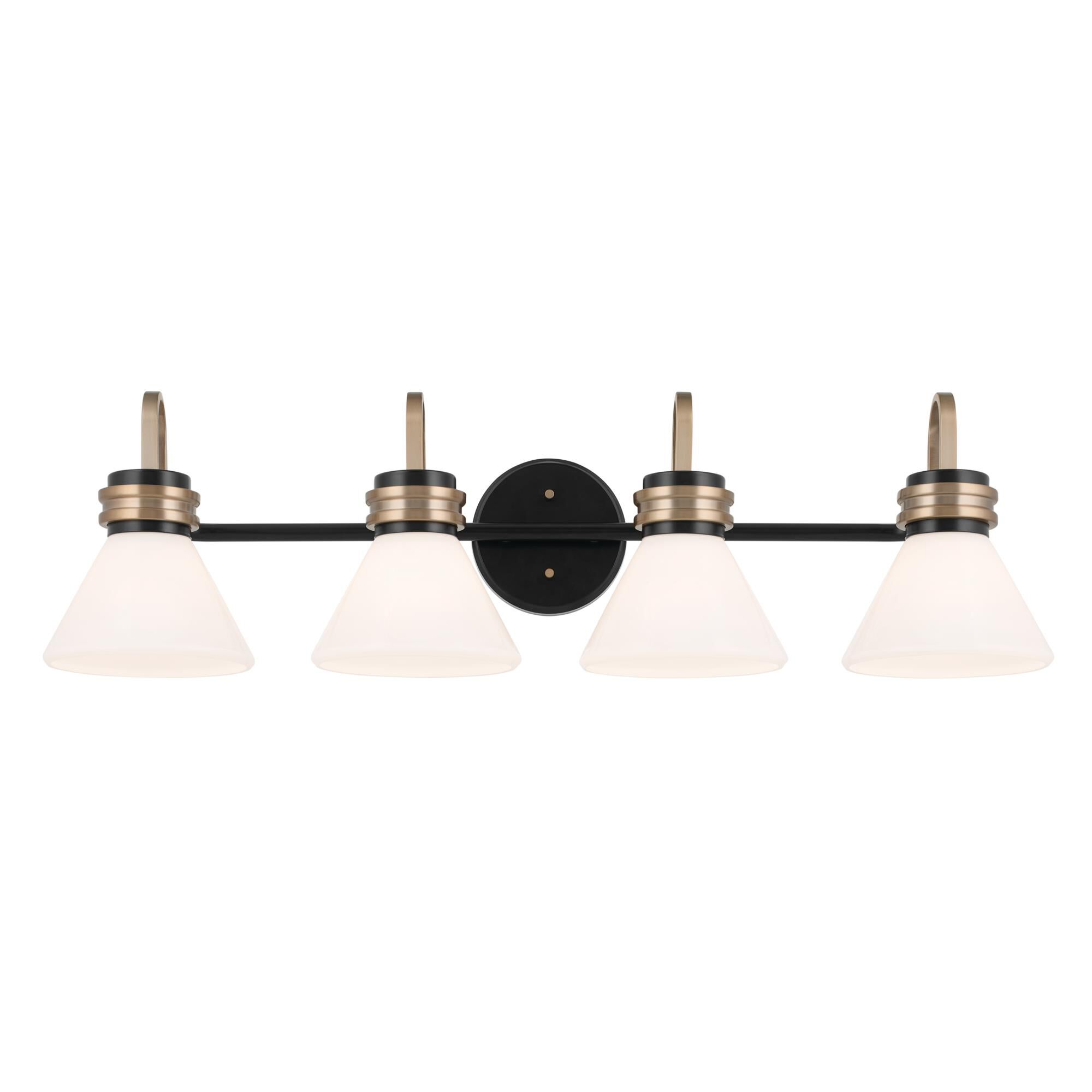 Shown in Black finish and Opal glass