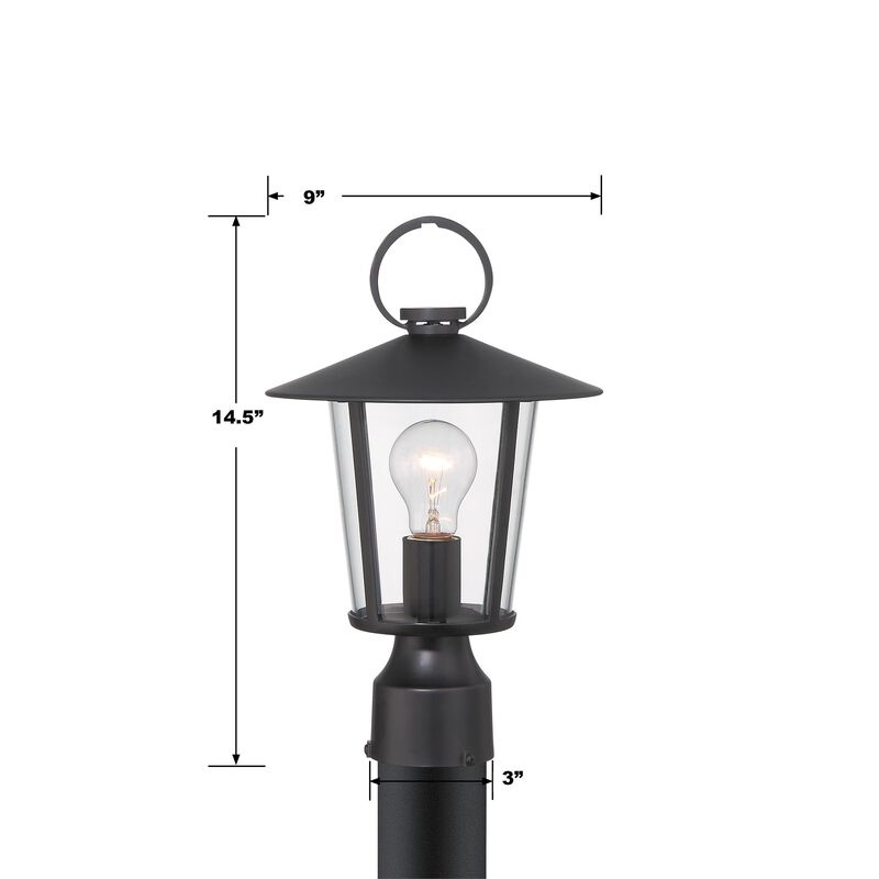 Crystorama Andover 14 Inch Tall Outdoor Post Lamp