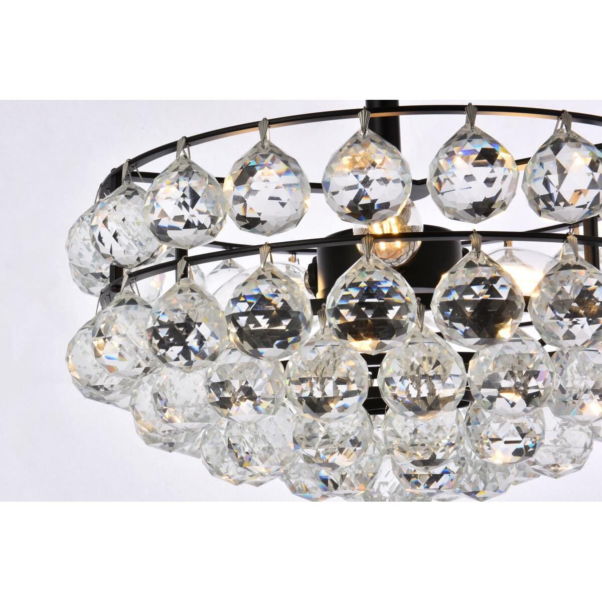 Savannah 14 Inch 3 Light Semi Flush Mount by Elegant Lighting