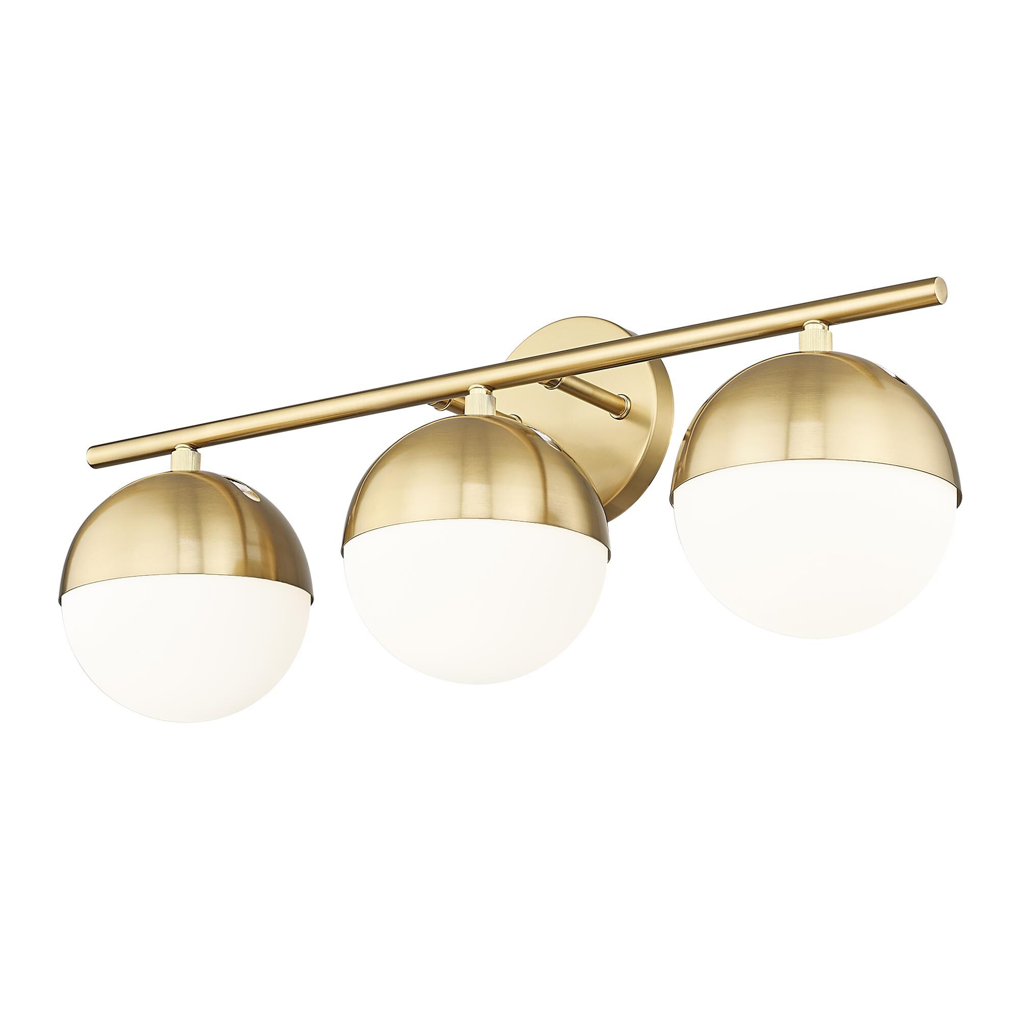 Shown in Modern Gold finish and Matte Opal glass and Matte Opal shade