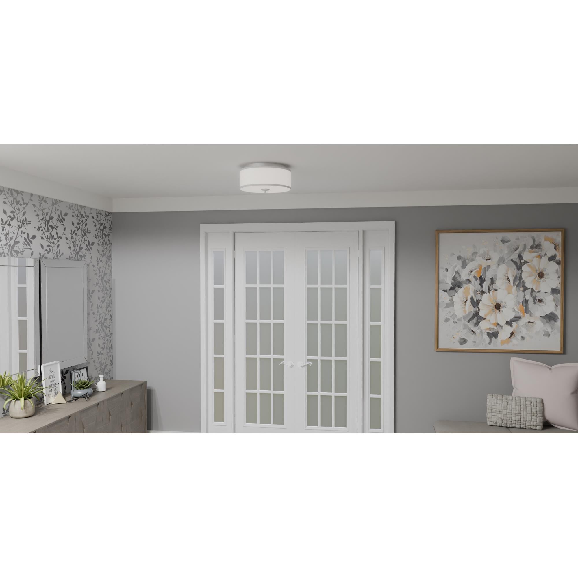 Blanche 16 Inch 3 Light Flush Mount by Quoizel