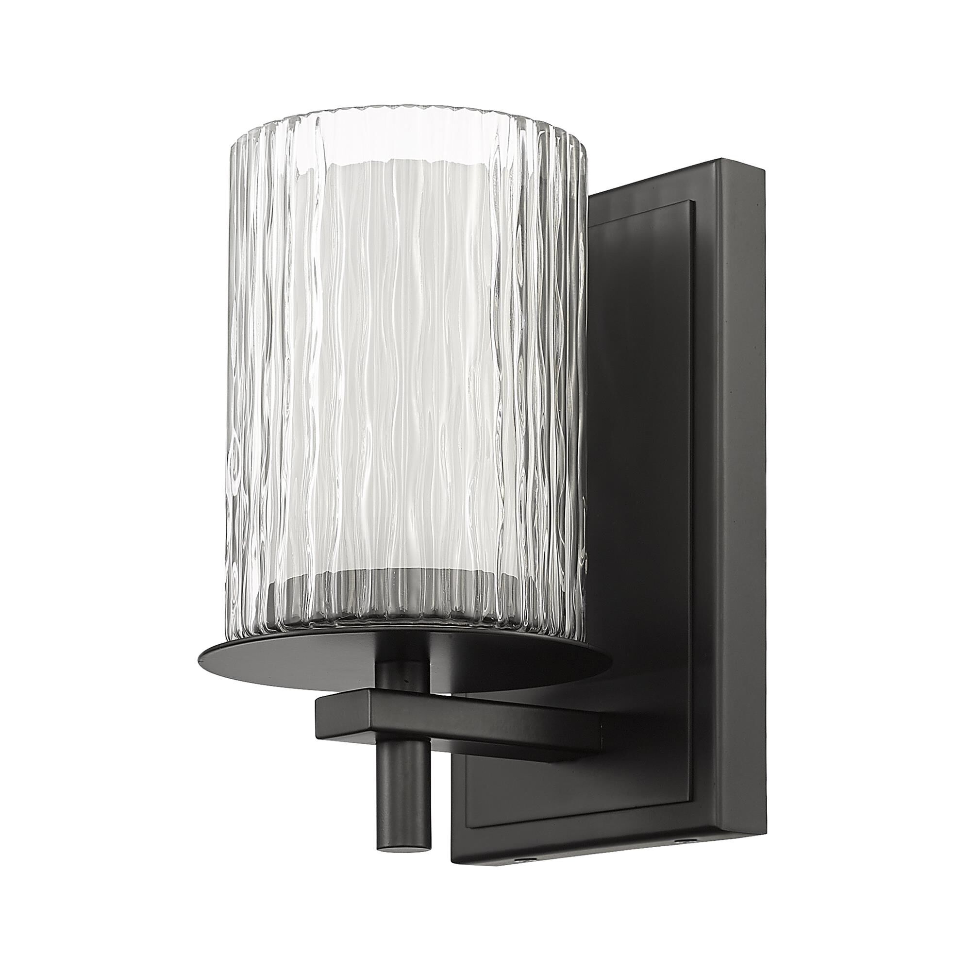 Shown in Matte Black finish and Clear and Etched Opal glass