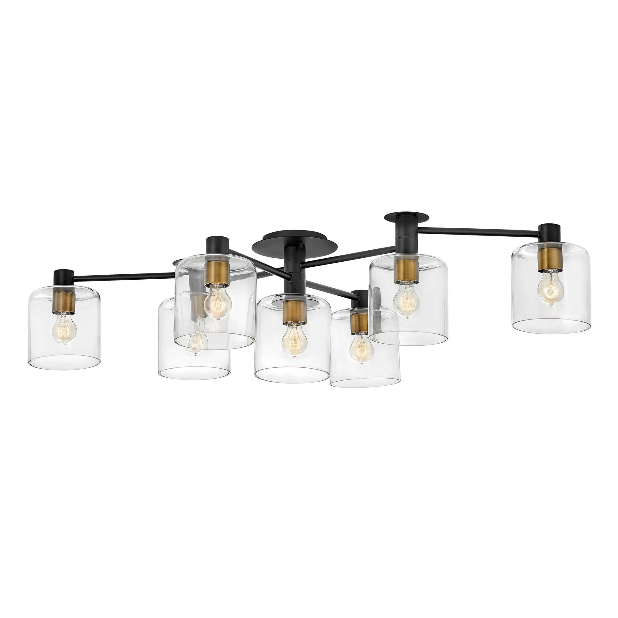 Axel 59 Inch 7 Light Semi Flush Mount,