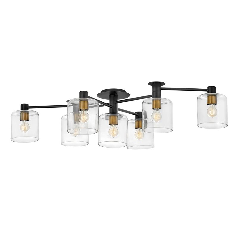 Axel 59 Inch 7 Light Semi Flush Mount by Hinkley