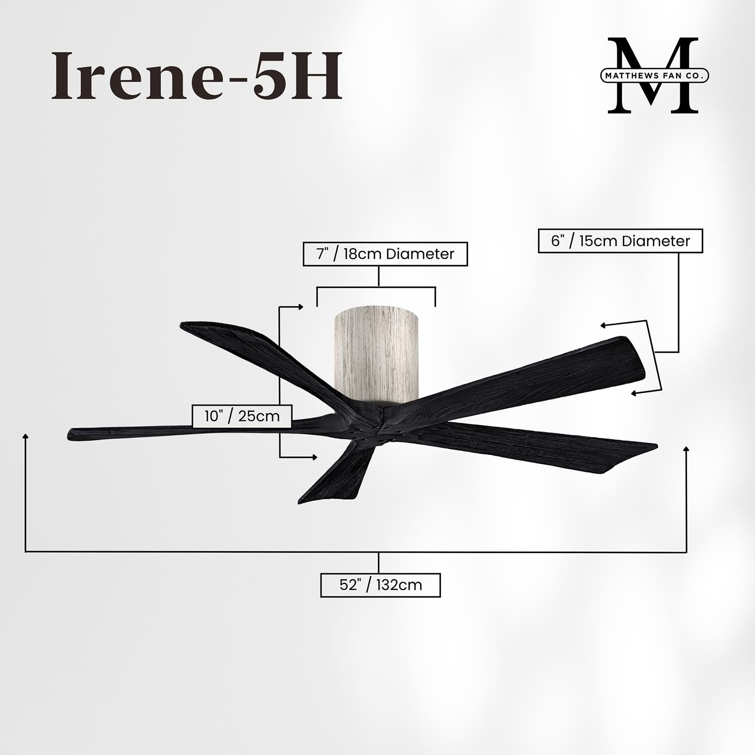 Irene 52 Inch Flush Mount Fan by Matthews Fan Company