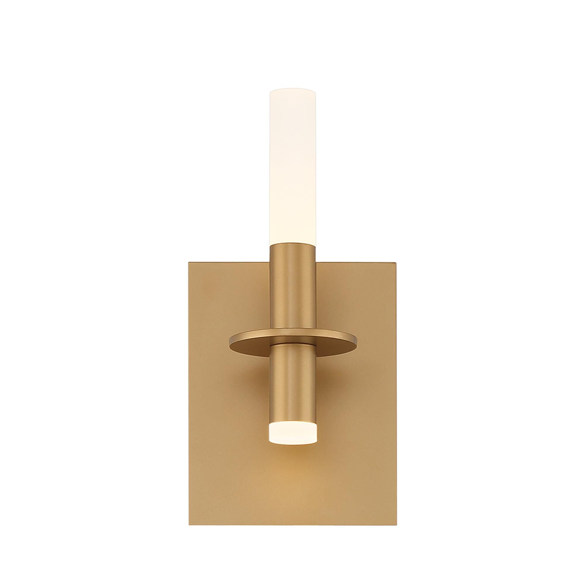 Shown in Gold finish and Frosted White Acrylic glass