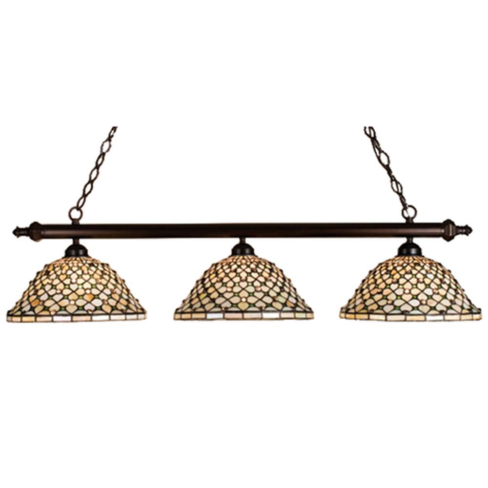 Diamond And Jewel 48 Inch 3 Light Linear Suspension Light by Meyda Lighting