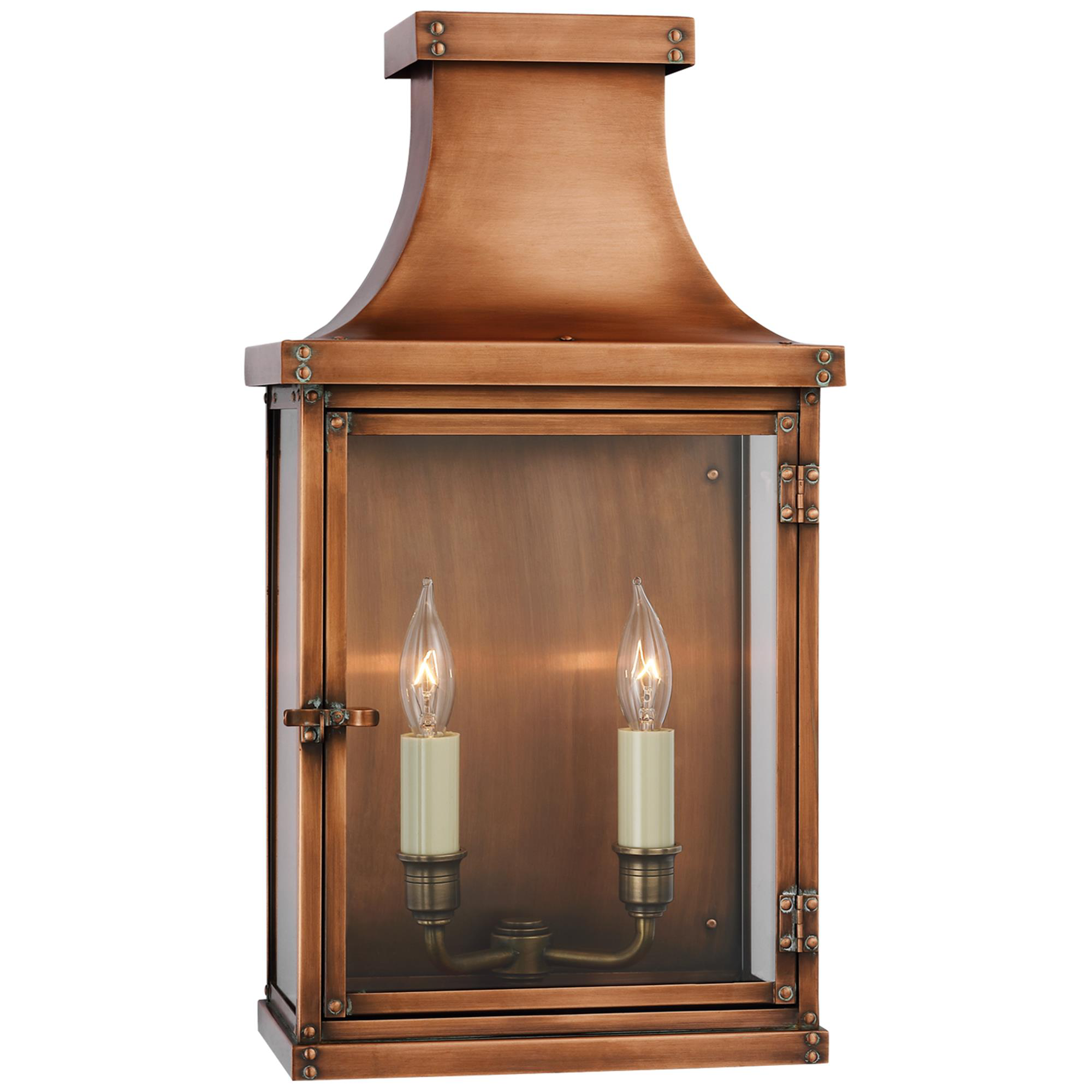 Shown in Natural Copper finish and Clear glass