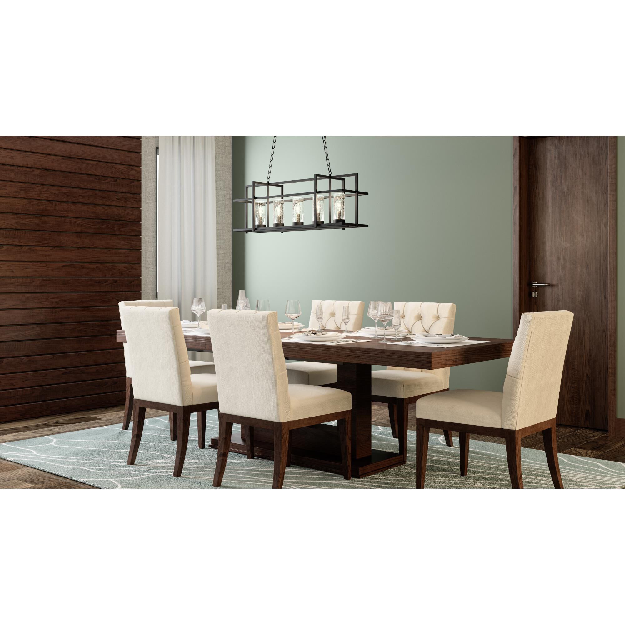 Damien 37 Inch 5 Light Linear Suspension Light by Quoizel