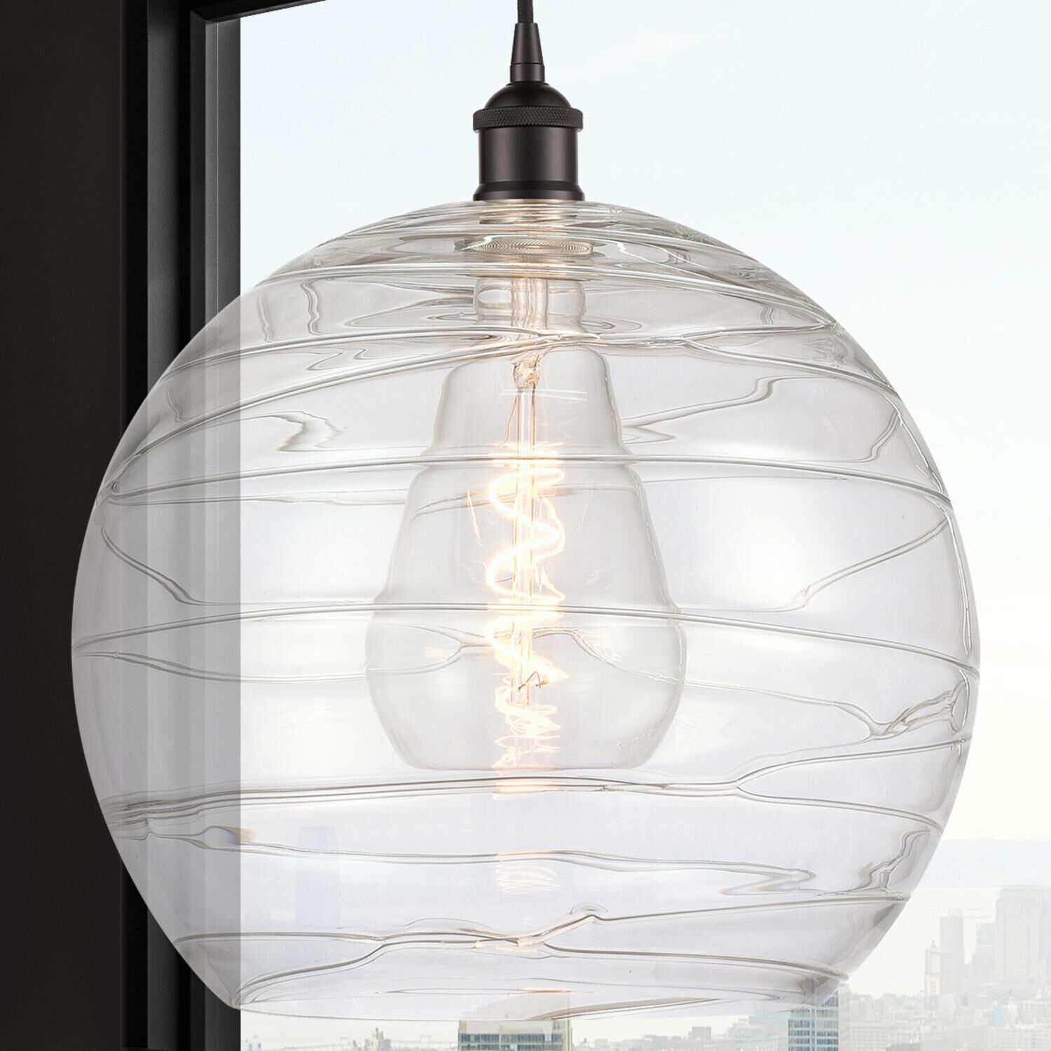 Bruno Marashlian Athens Deco Swirl 14 Inch Large Pendant by Innovations Lighting