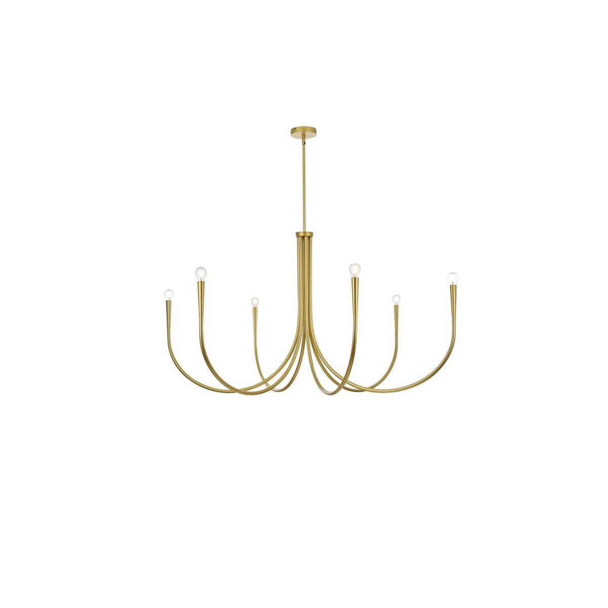 Layne 55 Inch 6 Light Chandelier by Elegant Lighting