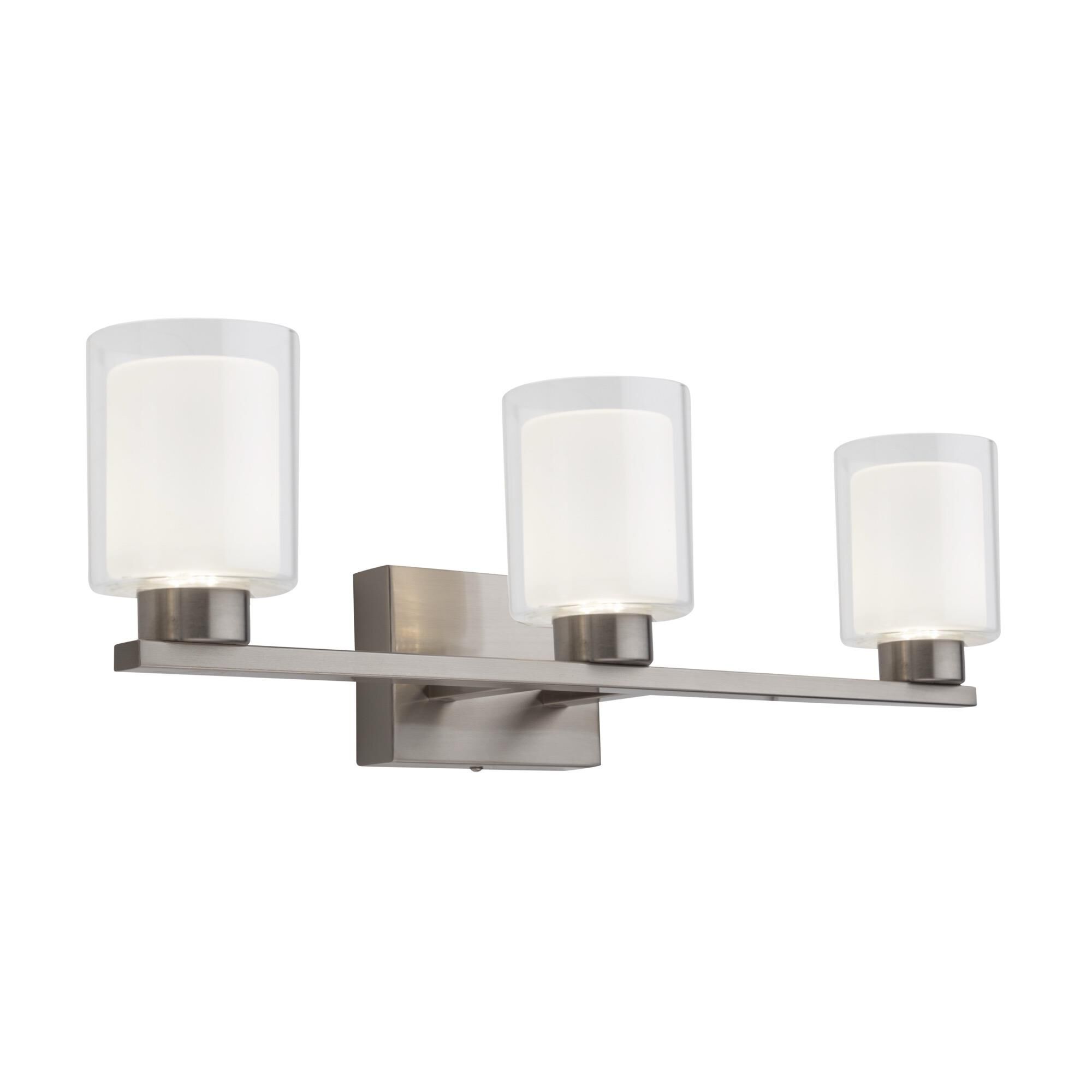 Shown in Brushed Nickel finish and Glass shade