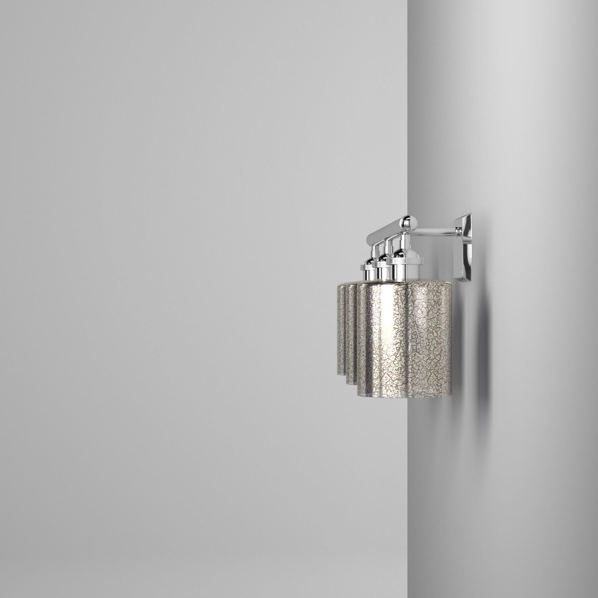 Shown in Polished Chrome finish and Mercury glass