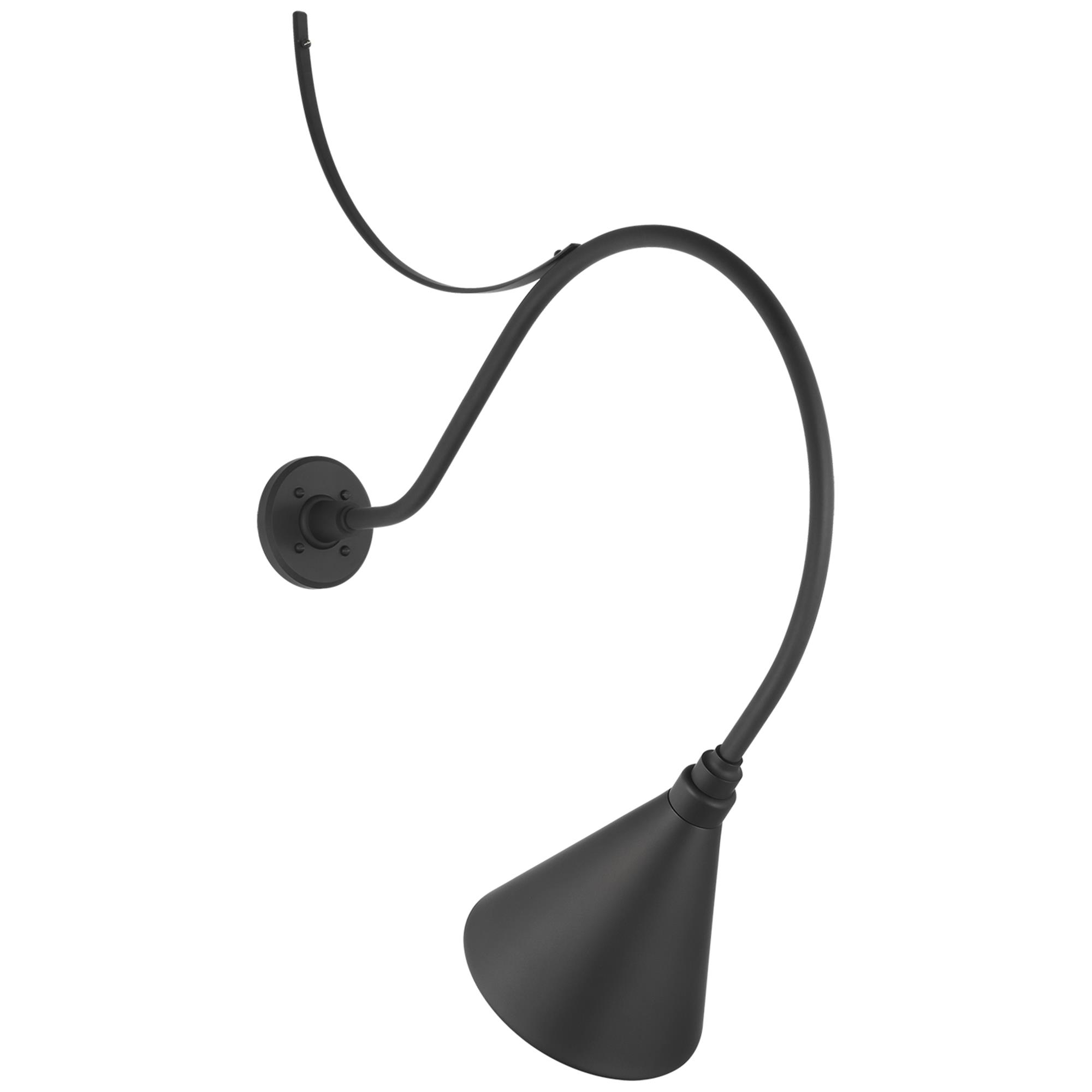 Shown in Matte Black finish and Black shade
