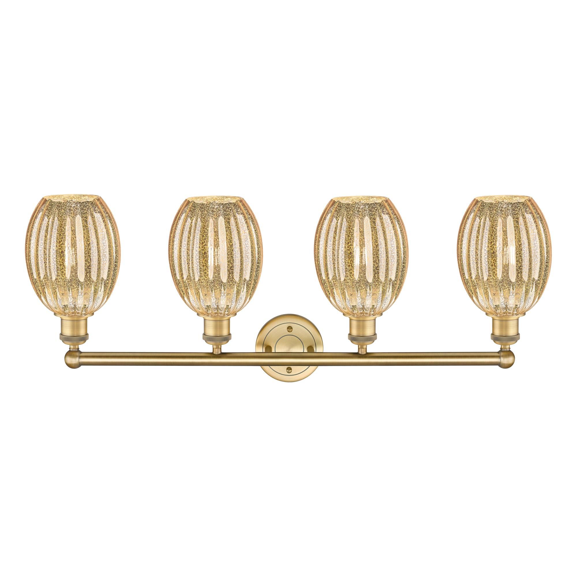 Shown in Brushed Brass finish and Mercury glass