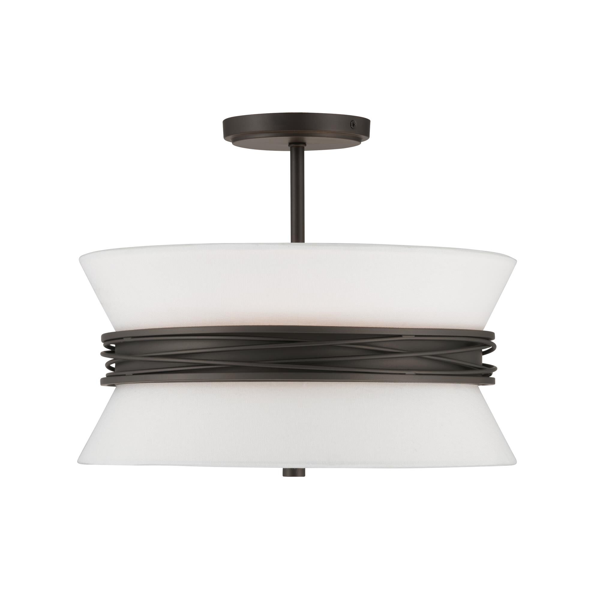 Shown in Dark Bronze finish and White shade