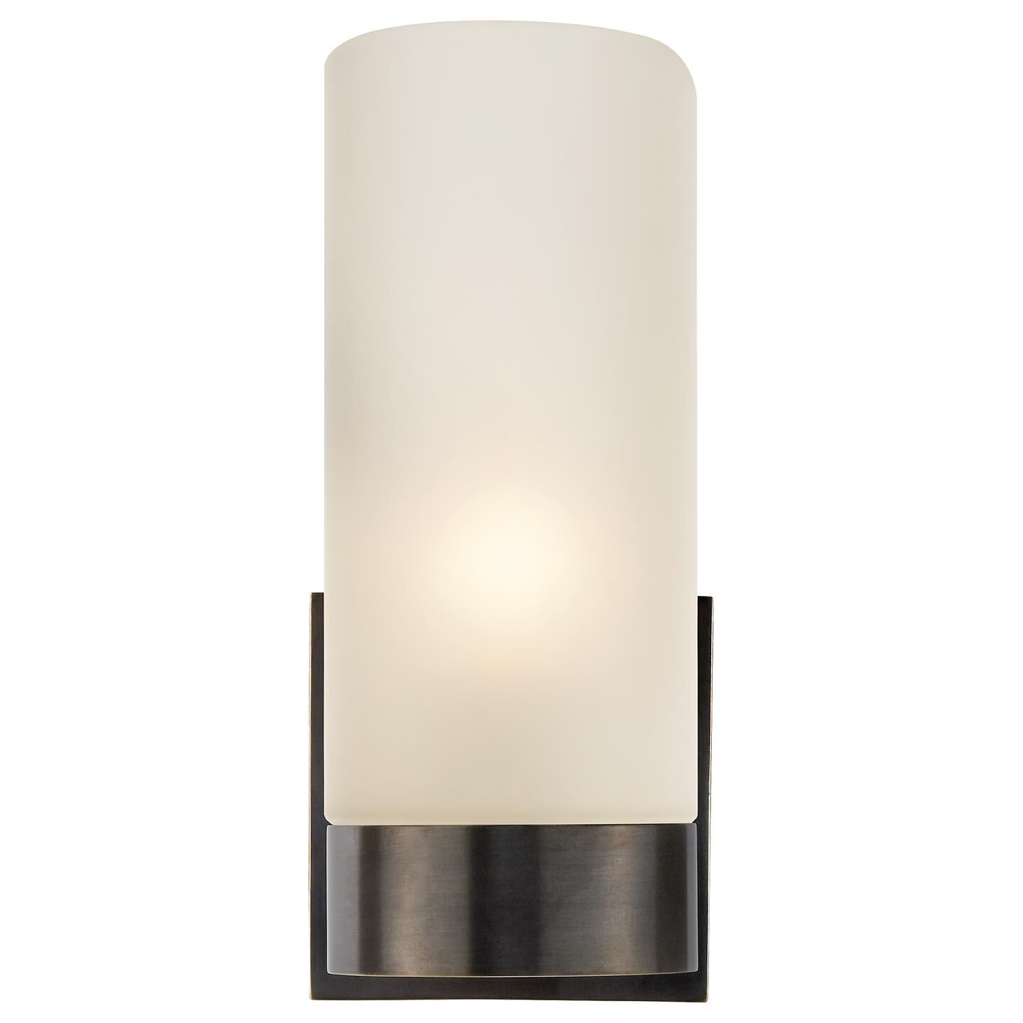 Shown in Bronze finish and Frosted glass