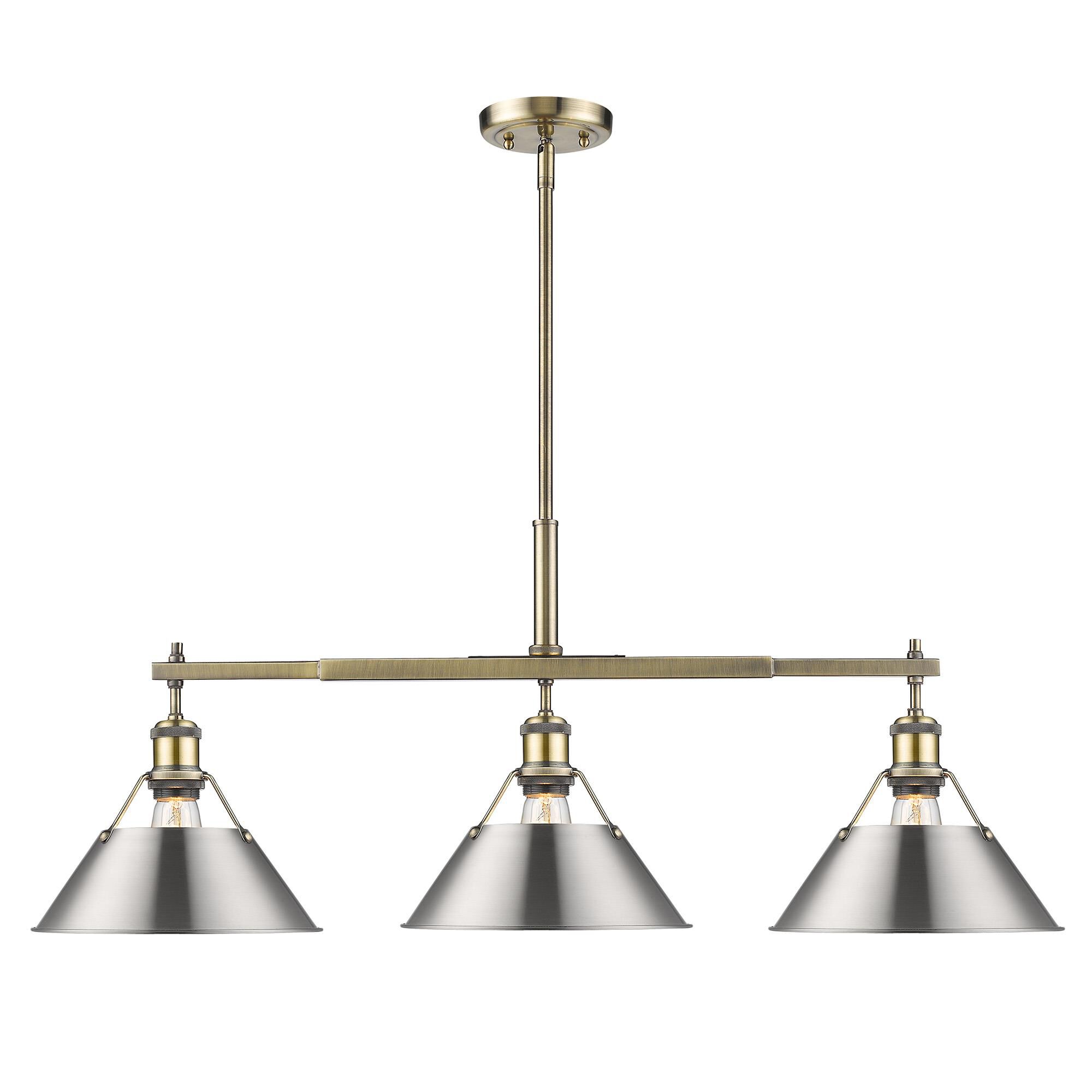 Orwell 36 Inch Linear Suspension Light by Golden Lighting