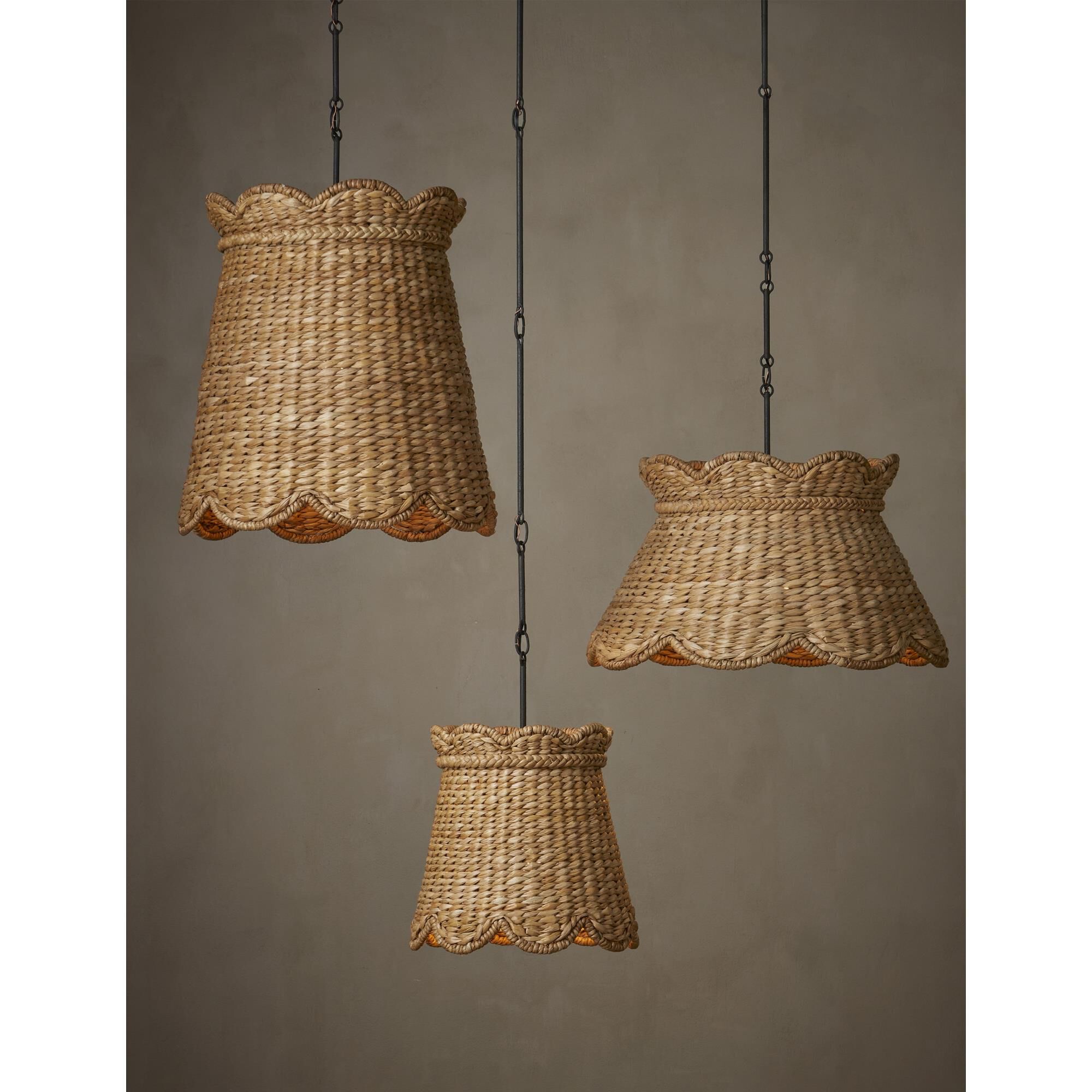 Shown in Natural finish and Natural Water Hyacinth shade